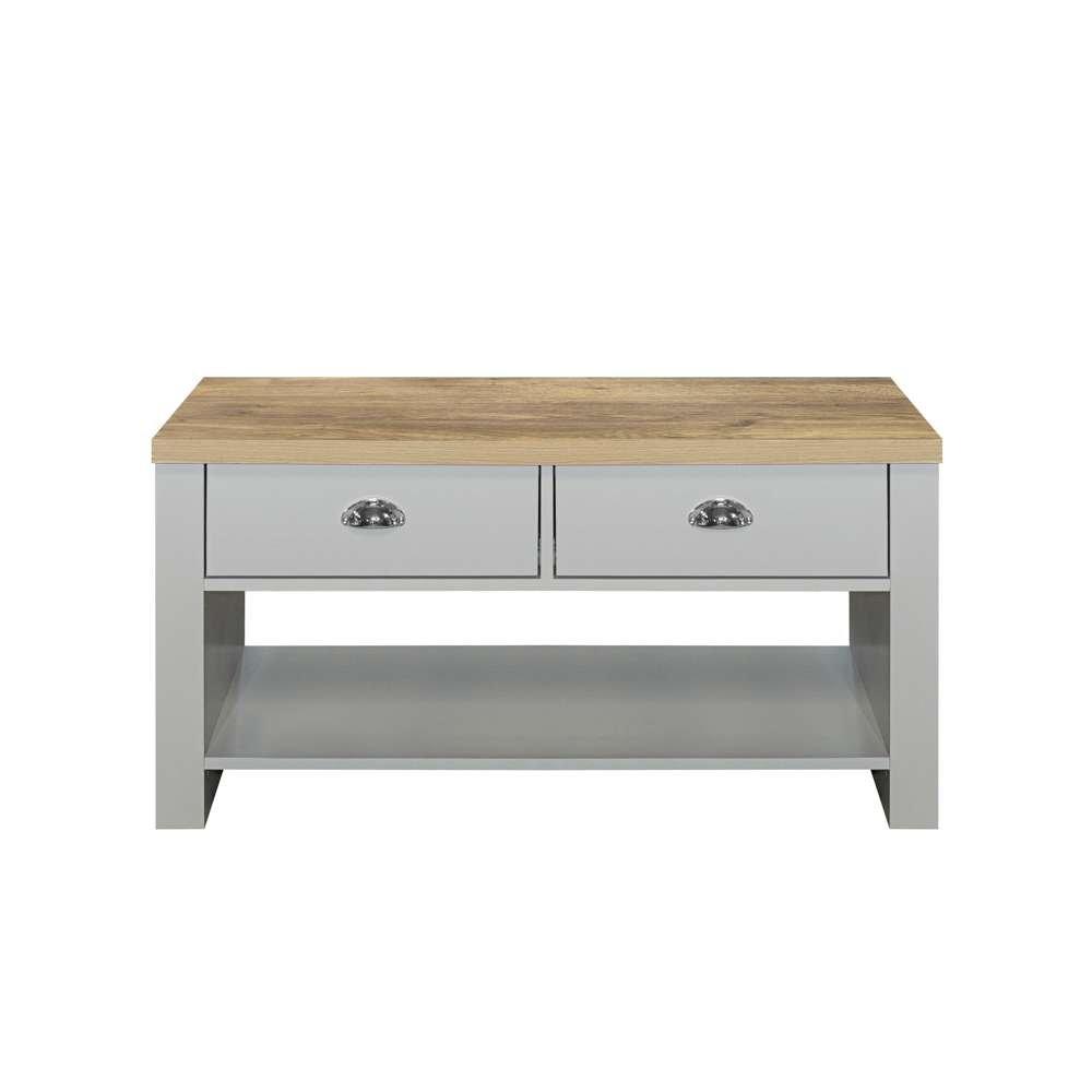 Grey & Oak - Birlea - Highgate 2 Drawer Coffee Table - 4