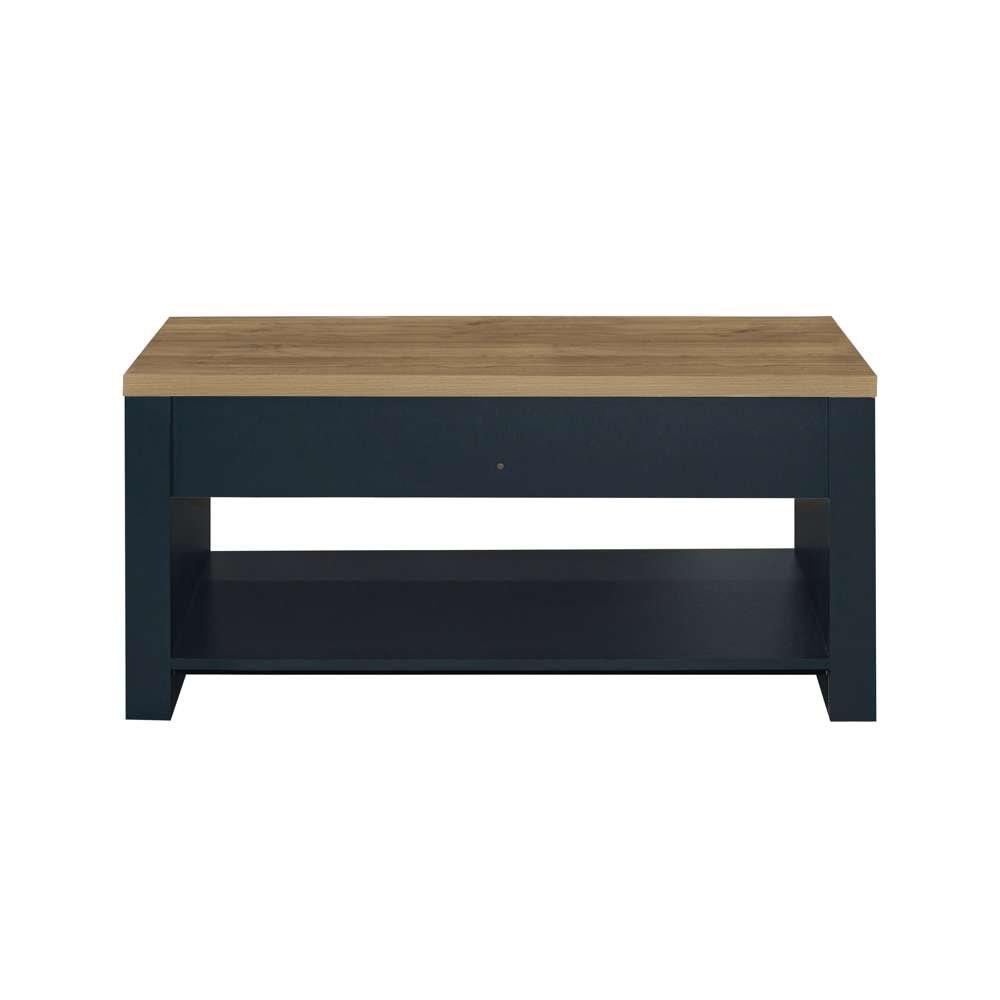 Navy Blue & Oak - Birlea - Highgate 2 Drawer Coffee Table - 3