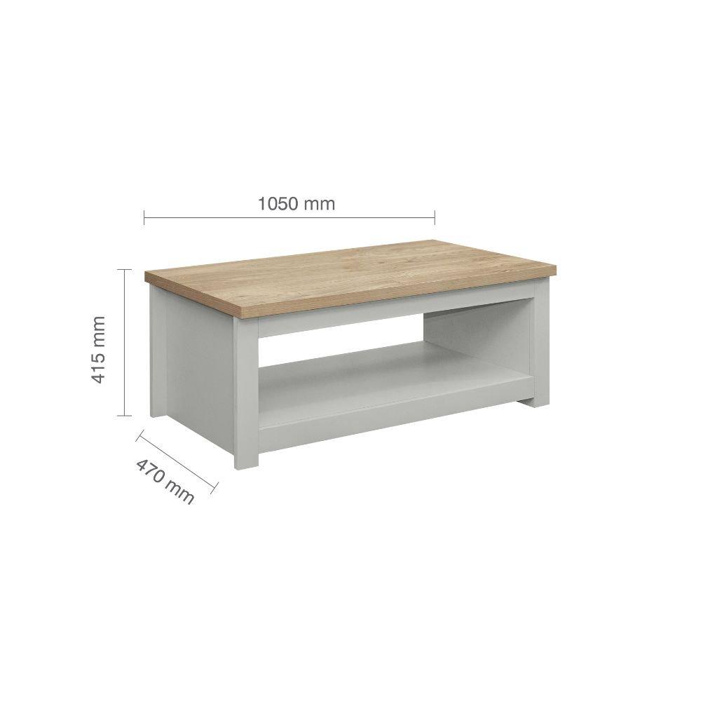 Grey & Oak - Birlea - Highgate Coffee Table - 6