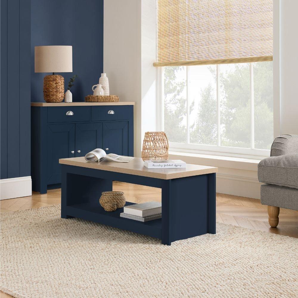 Navy Blue & Oak - Birlea - Highgate Coffee Table - 1