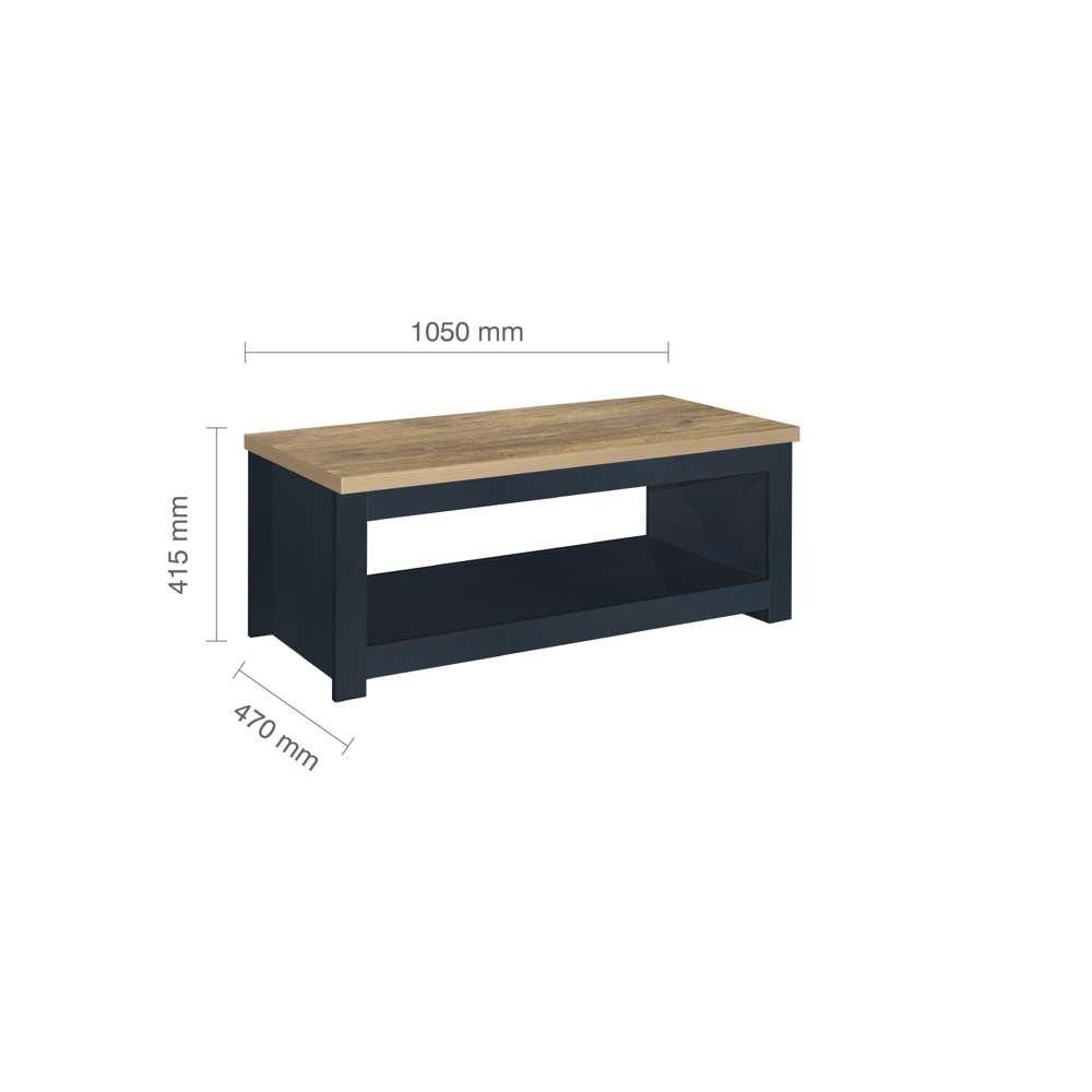 Navy Blue & Oak - Birlea - Highgate Coffee Table - 5