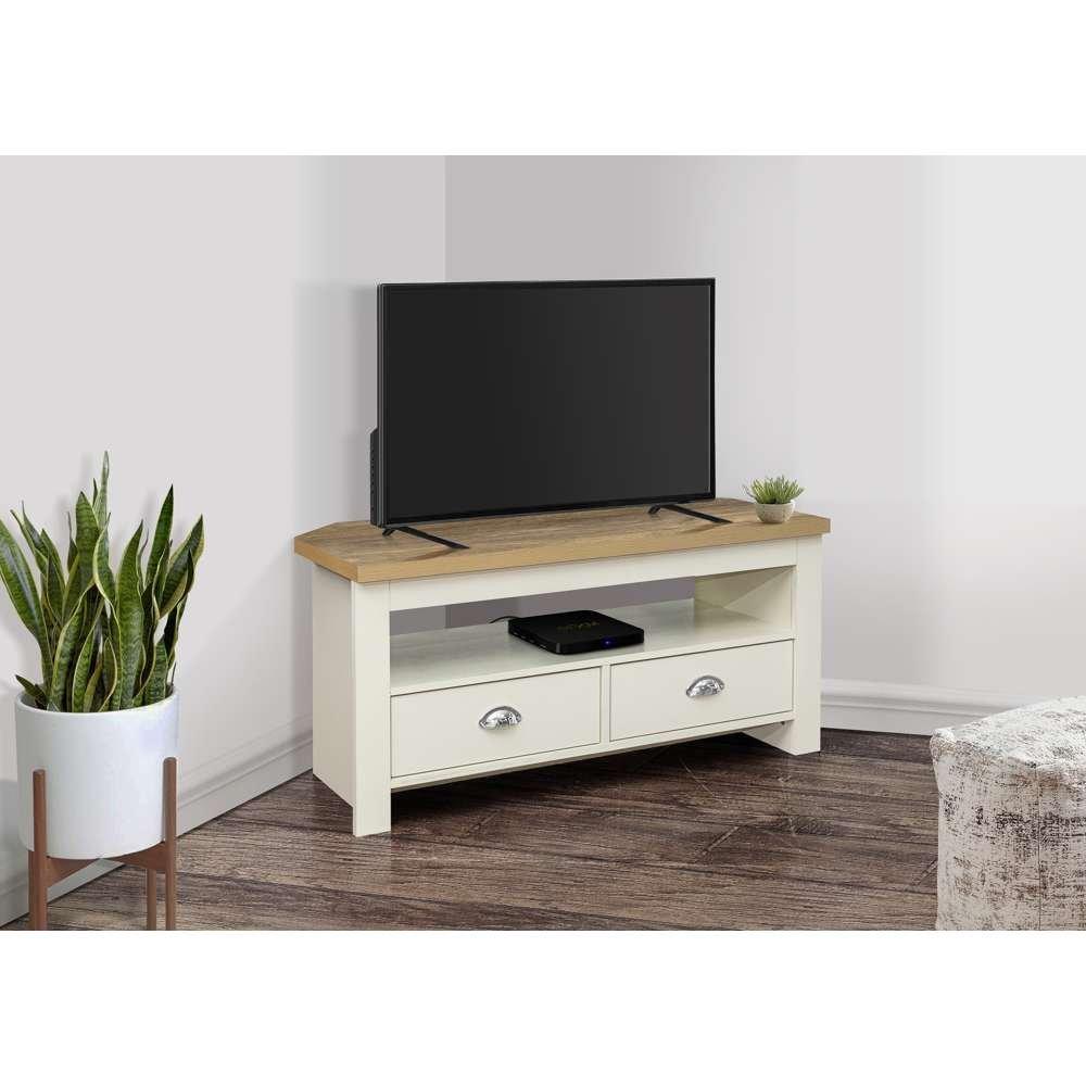 Cream & Oak - Birlea - Highgate Corner TV Unit - 1