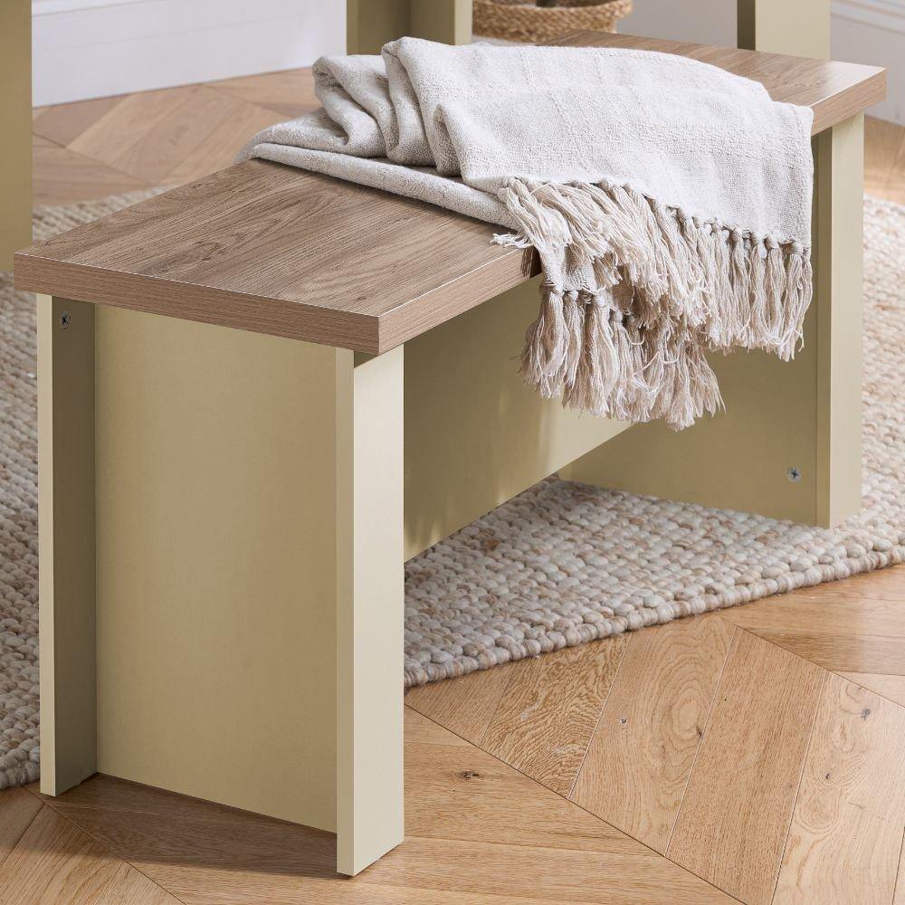 Cream & Oak - Birlea - Highgate Dining Table & Bench Set - 4