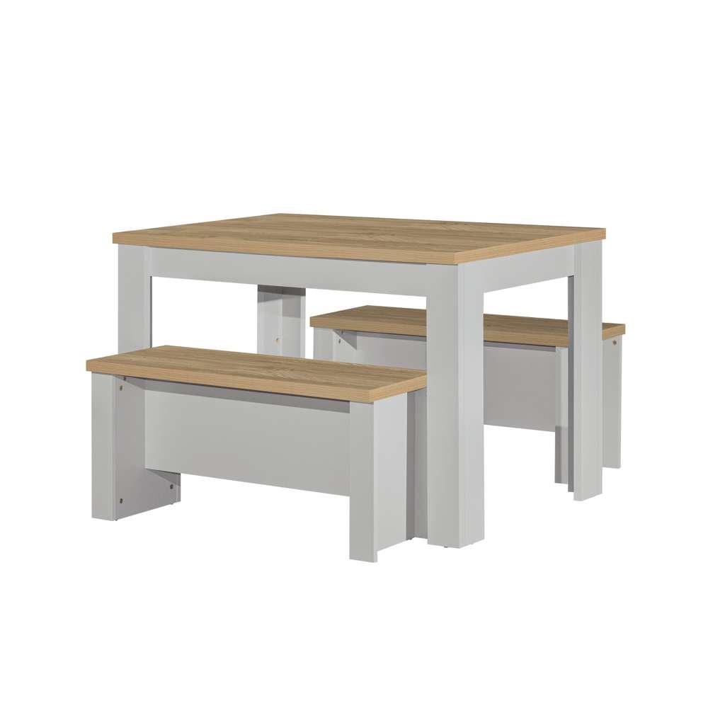 Grey & Oak - Birlea - Highgate Dining Table & Bench Set - 2