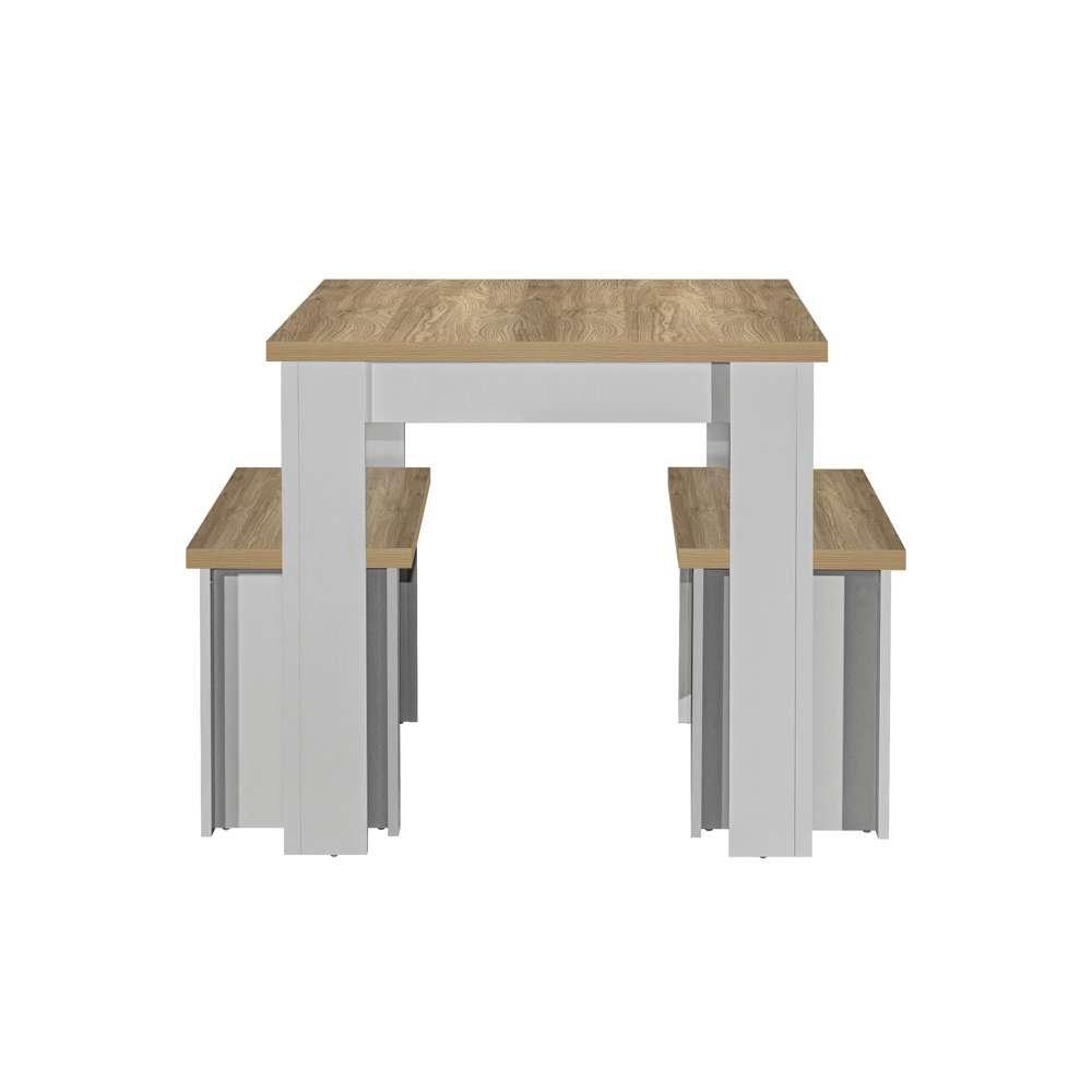 Grey & Oak - Birlea - Highgate Dining Table & Bench Set - 3
