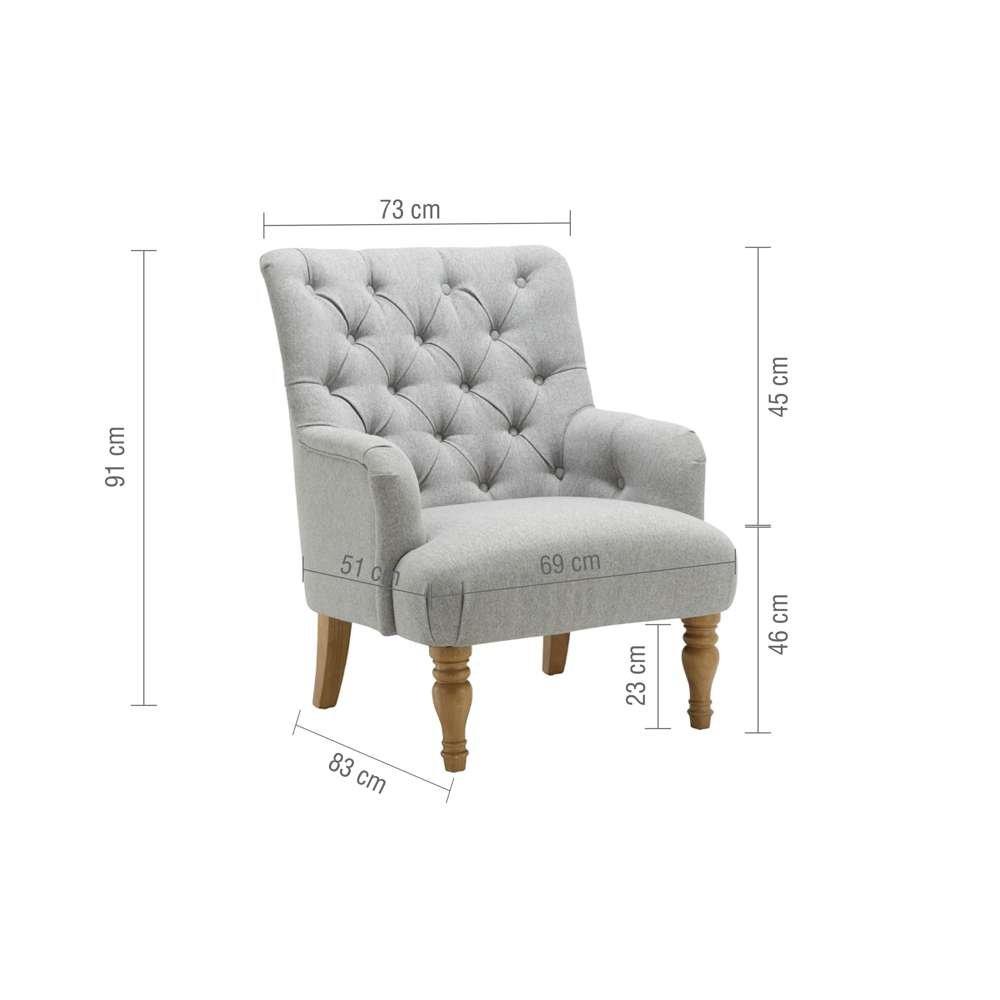 Grey - Birlea - Padstow Chair - 11
