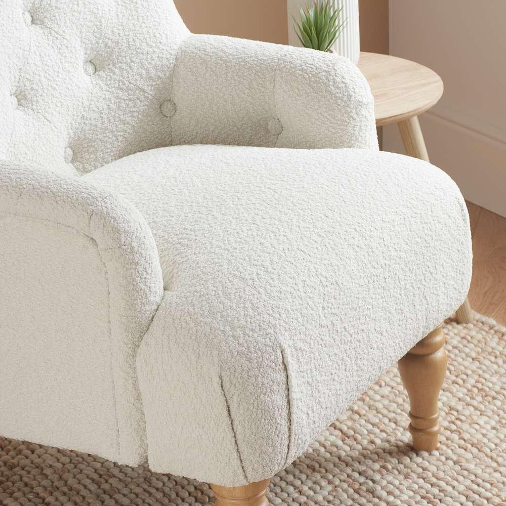 White Boucle - Birlea - Padstow Chair - 6