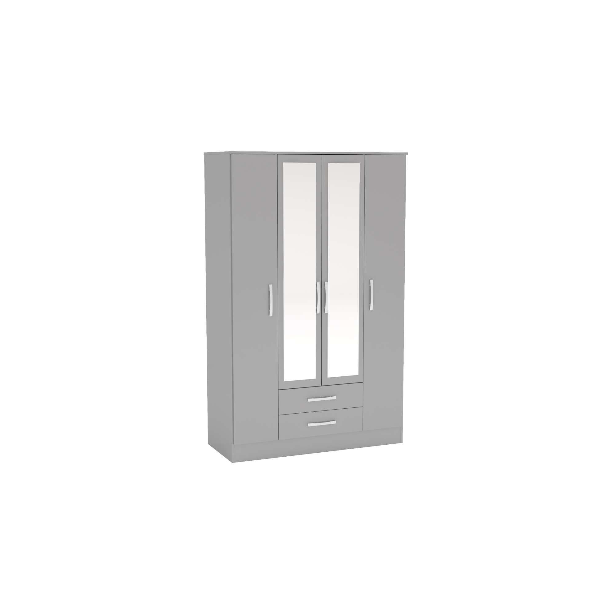 Grey - Birlea - Lynx 4 Door 2Drw/Mirror W - 2