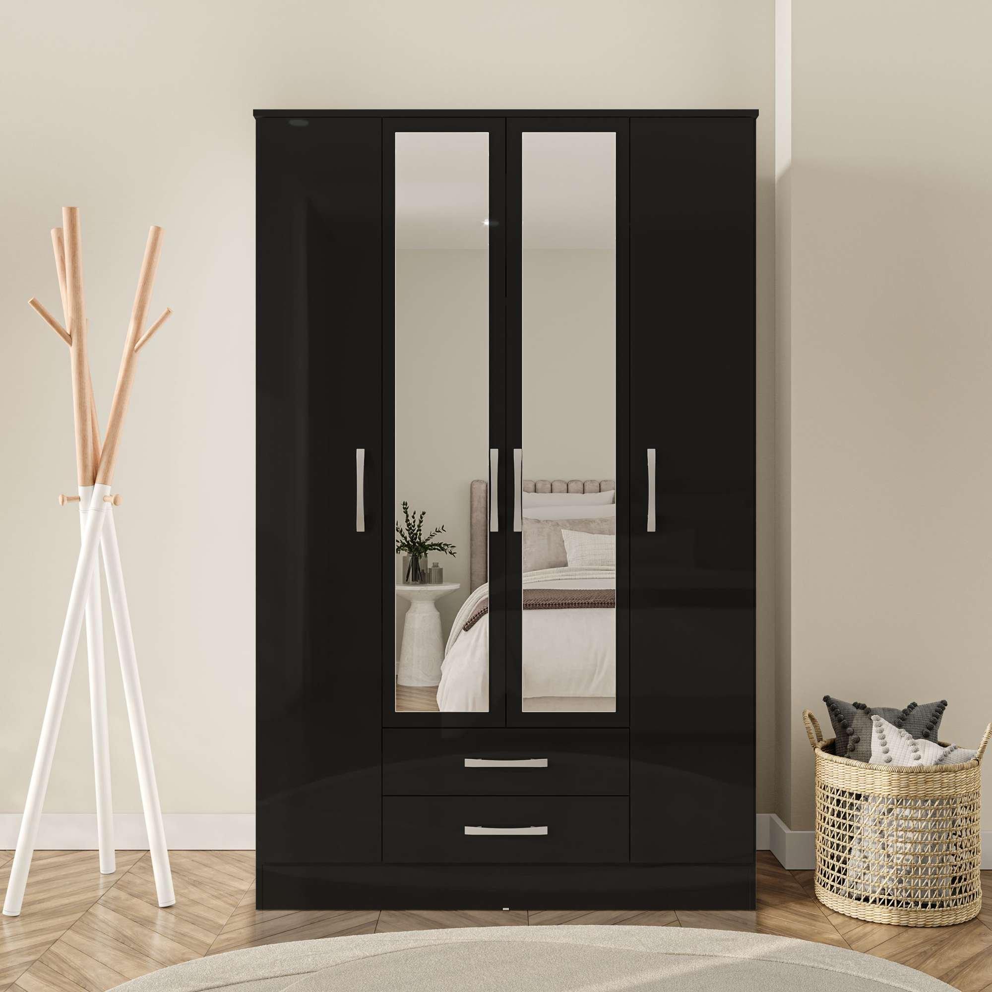 Lynx 4 Door 2 Drawers & Mirror