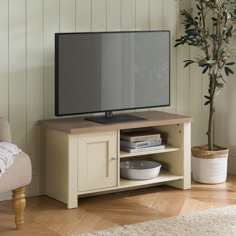 Birlea  Highgate Small Tv Unit - Cream & Oak