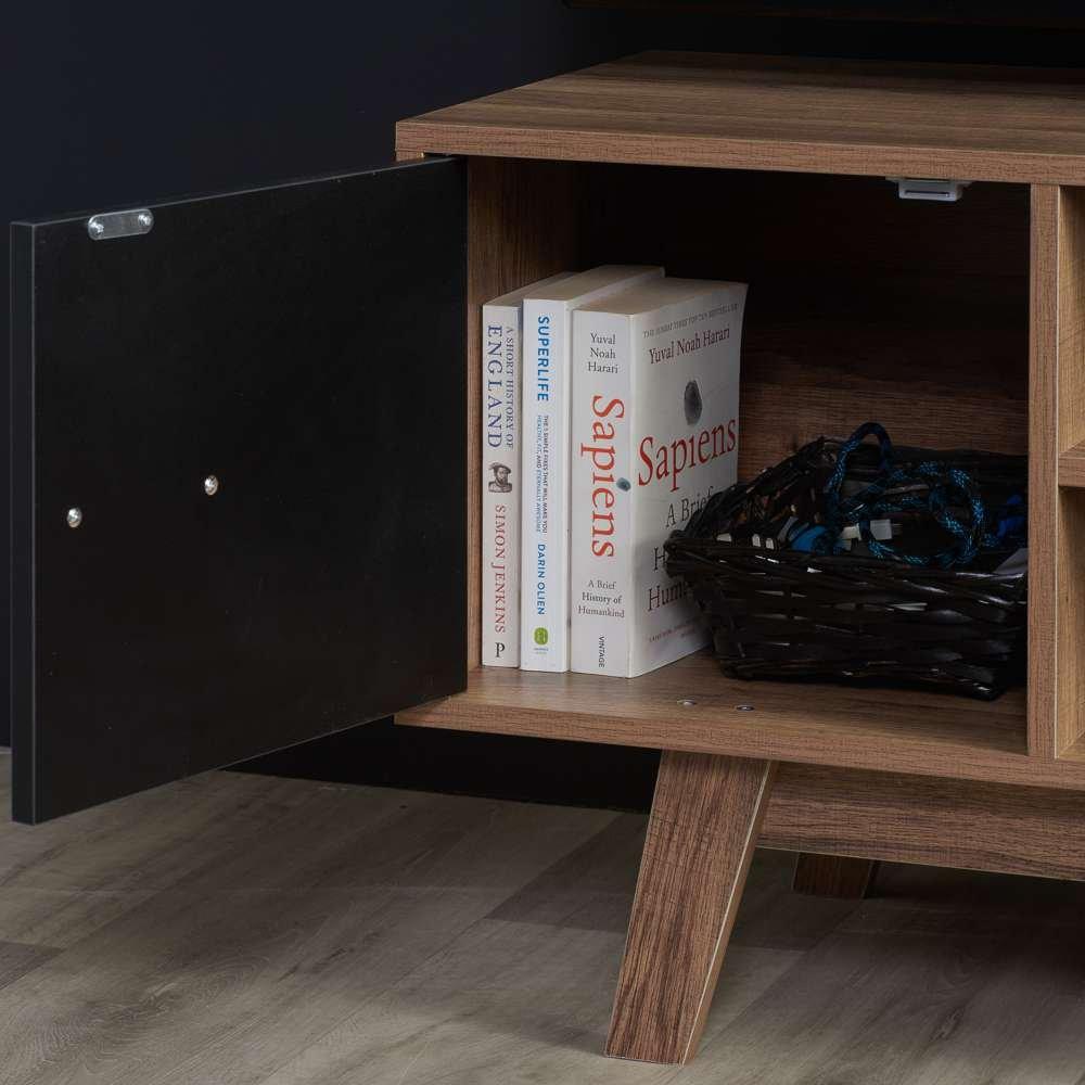 Walnut & Black - Birlea - Shard TV Unit - 5