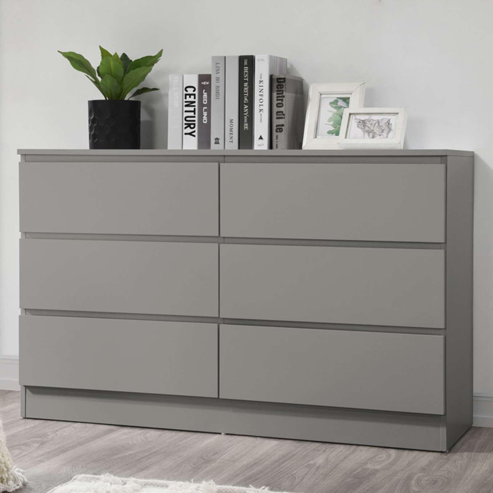 Grey - Birlea - Oslo 6 Drawer Chest - 1