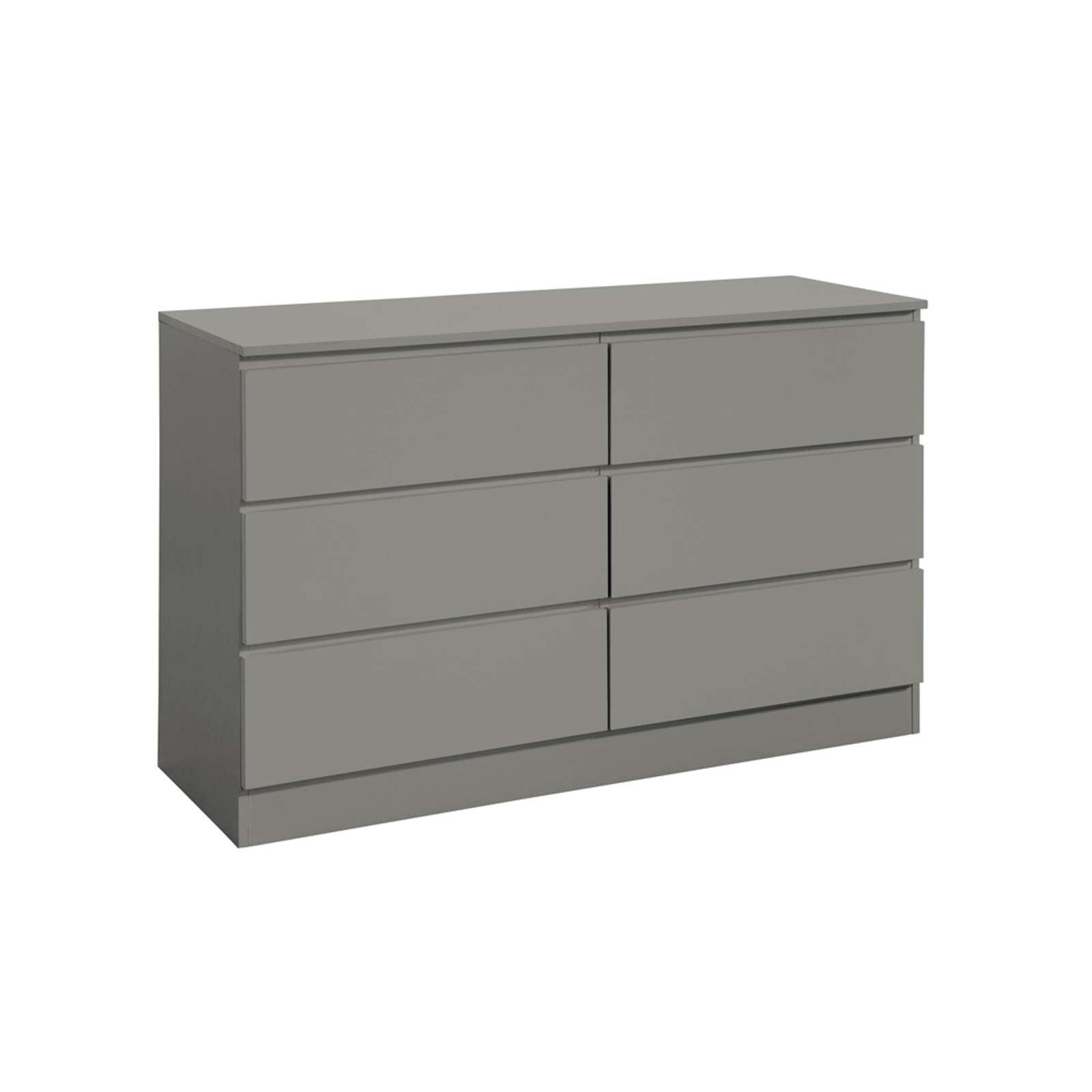 Grey - Birlea - Oslo 6 Drawer Chest - 2