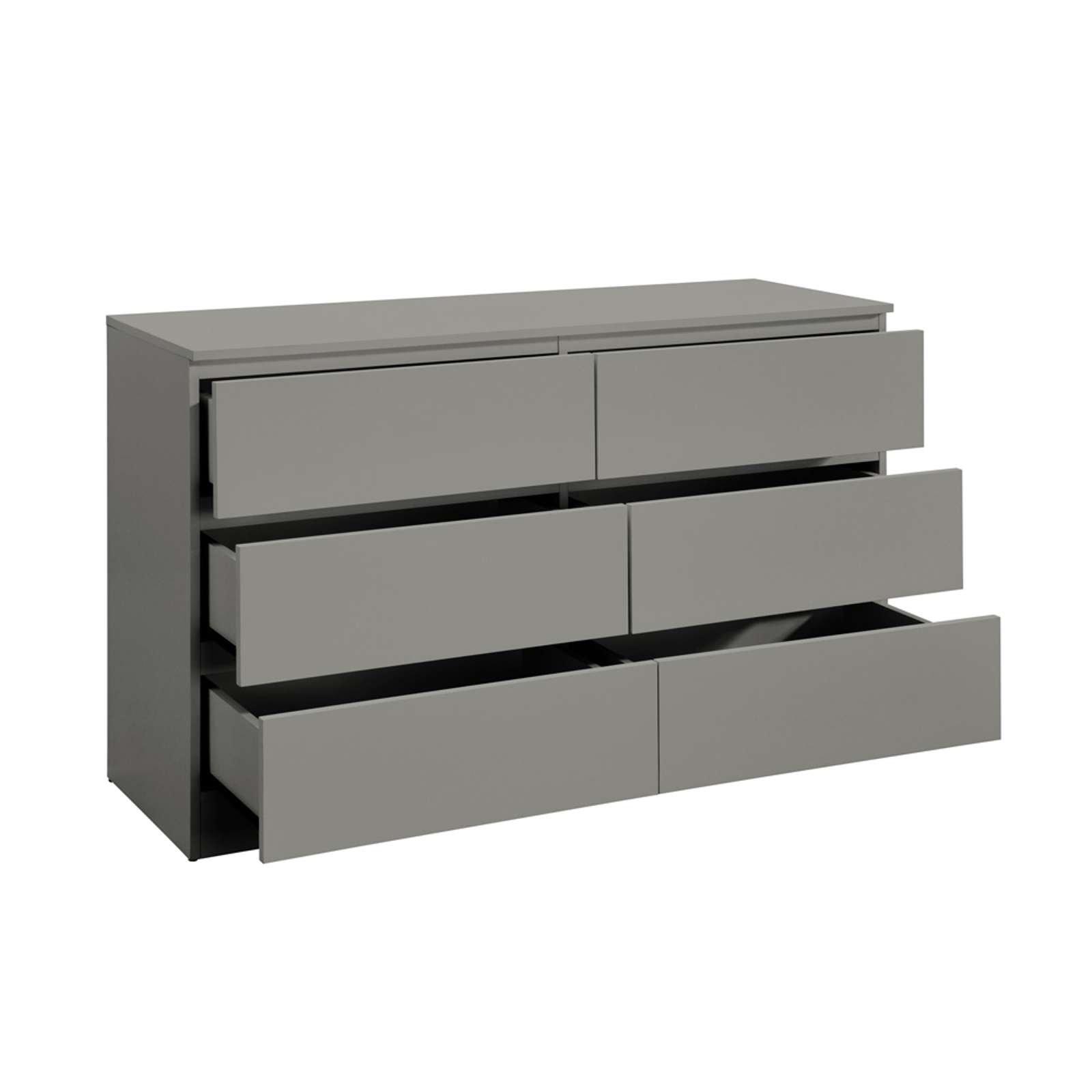 Grey - Birlea - Oslo 6 Drawer Chest - 3