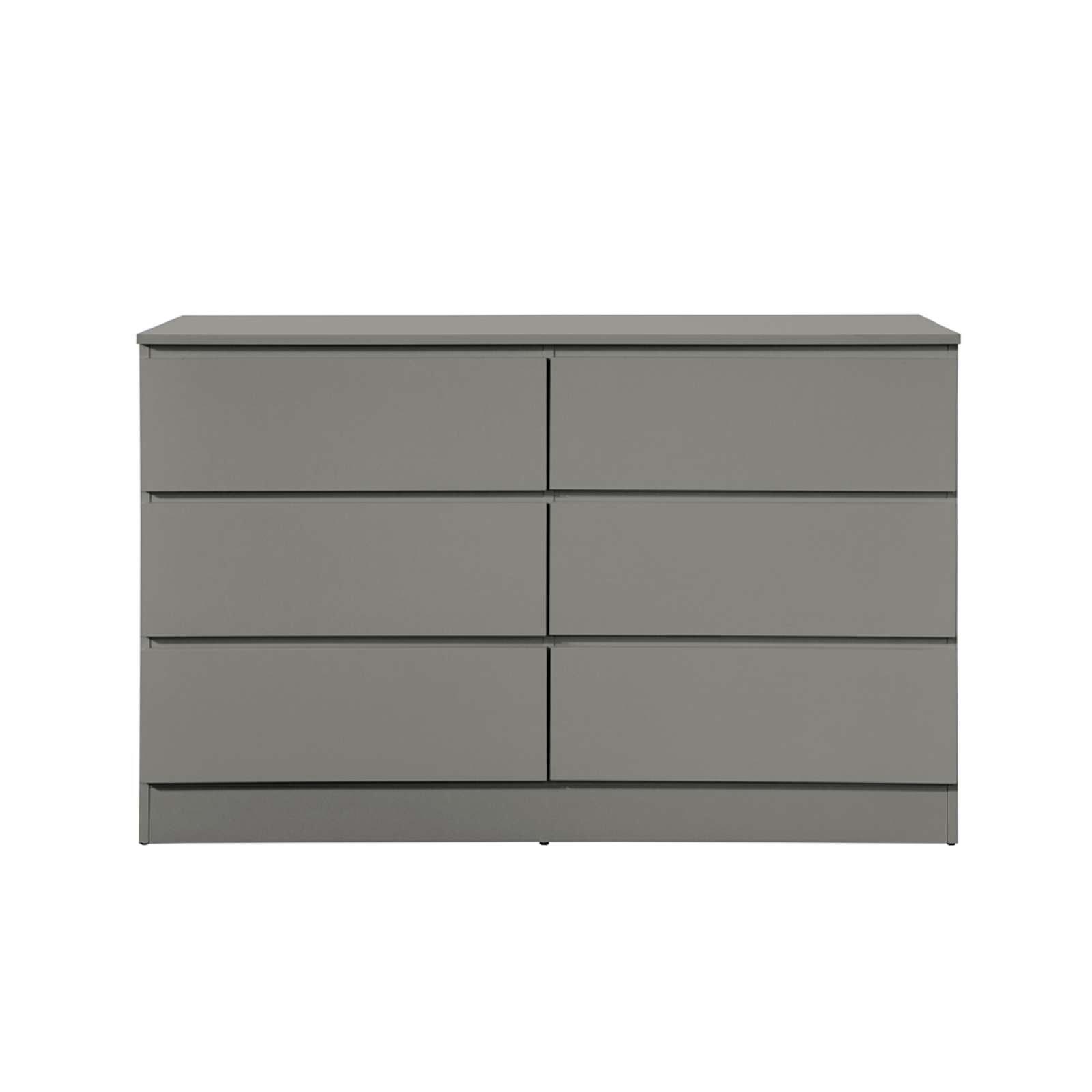 Grey - Birlea - Oslo 6 Drawer Chest - 5