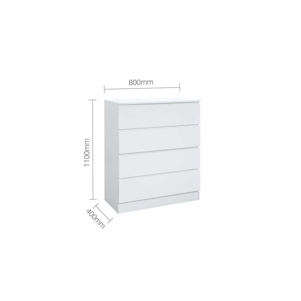 White - Birlea - Oslo 4 Drawer Chest - 7