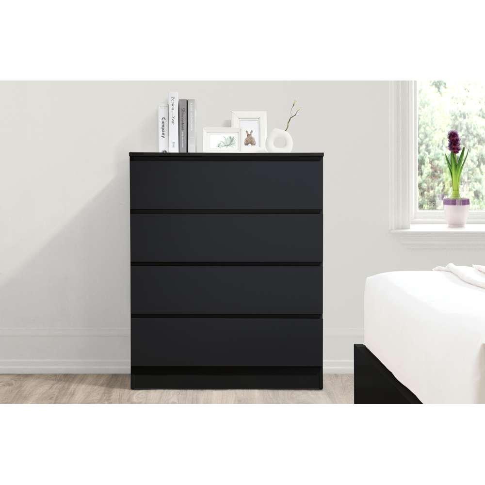 Black - Birlea - Oslo 4 Drawer Chest - 3