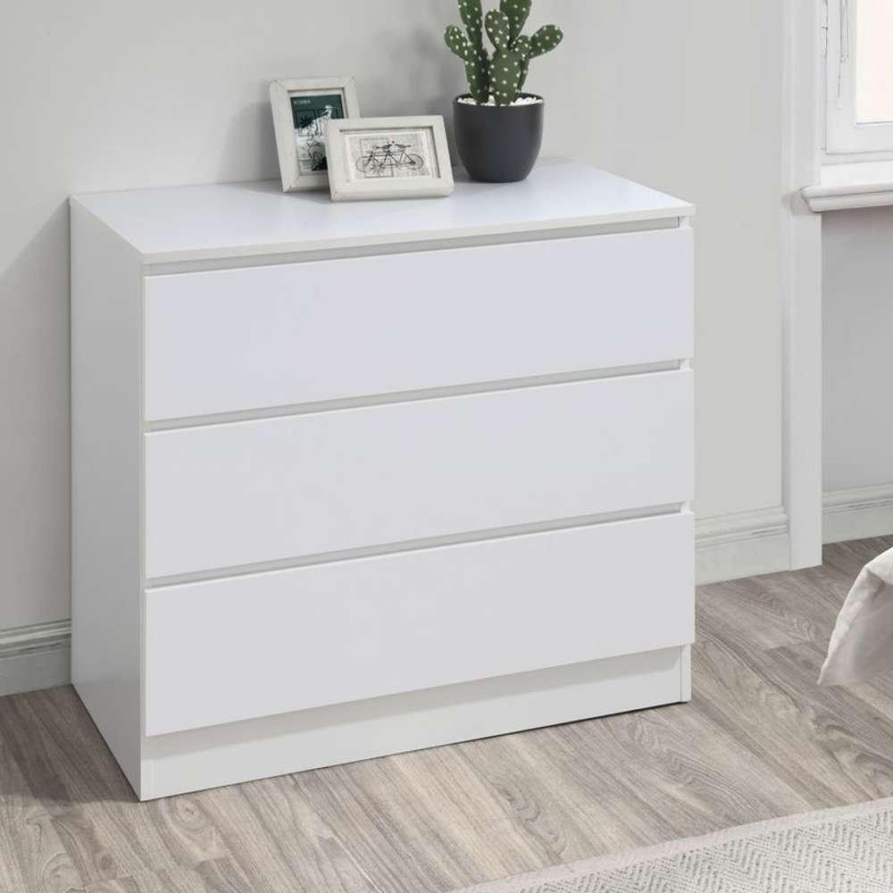 White - Birlea - Oslo 3 Drawer Chest - 1