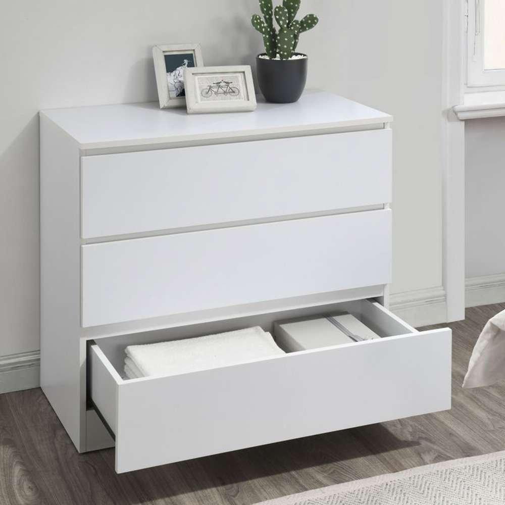 White - Birlea - Oslo 3 Drawer Chest - 2