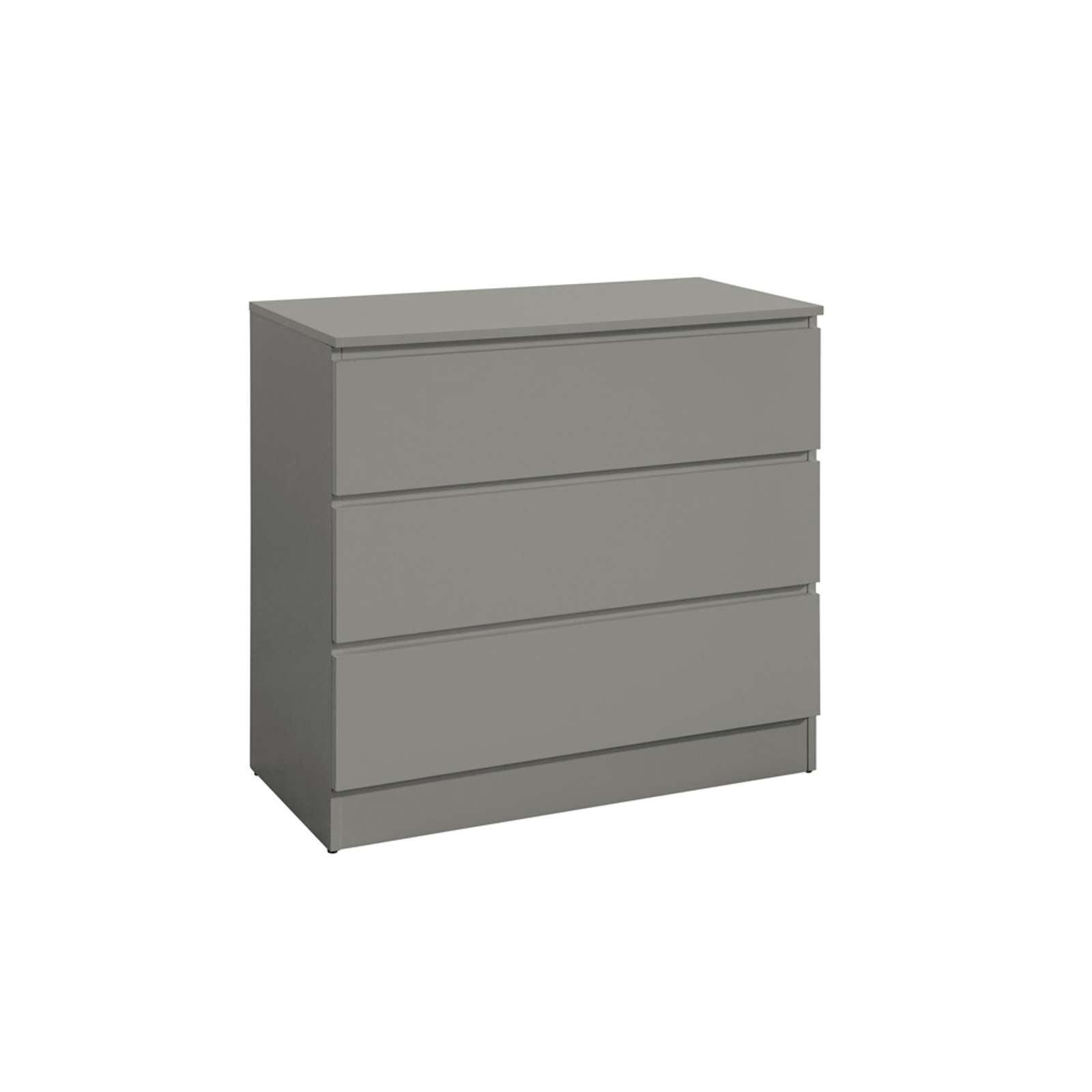 Grey - Birlea - Oslo 3 Drawer Chest - 5