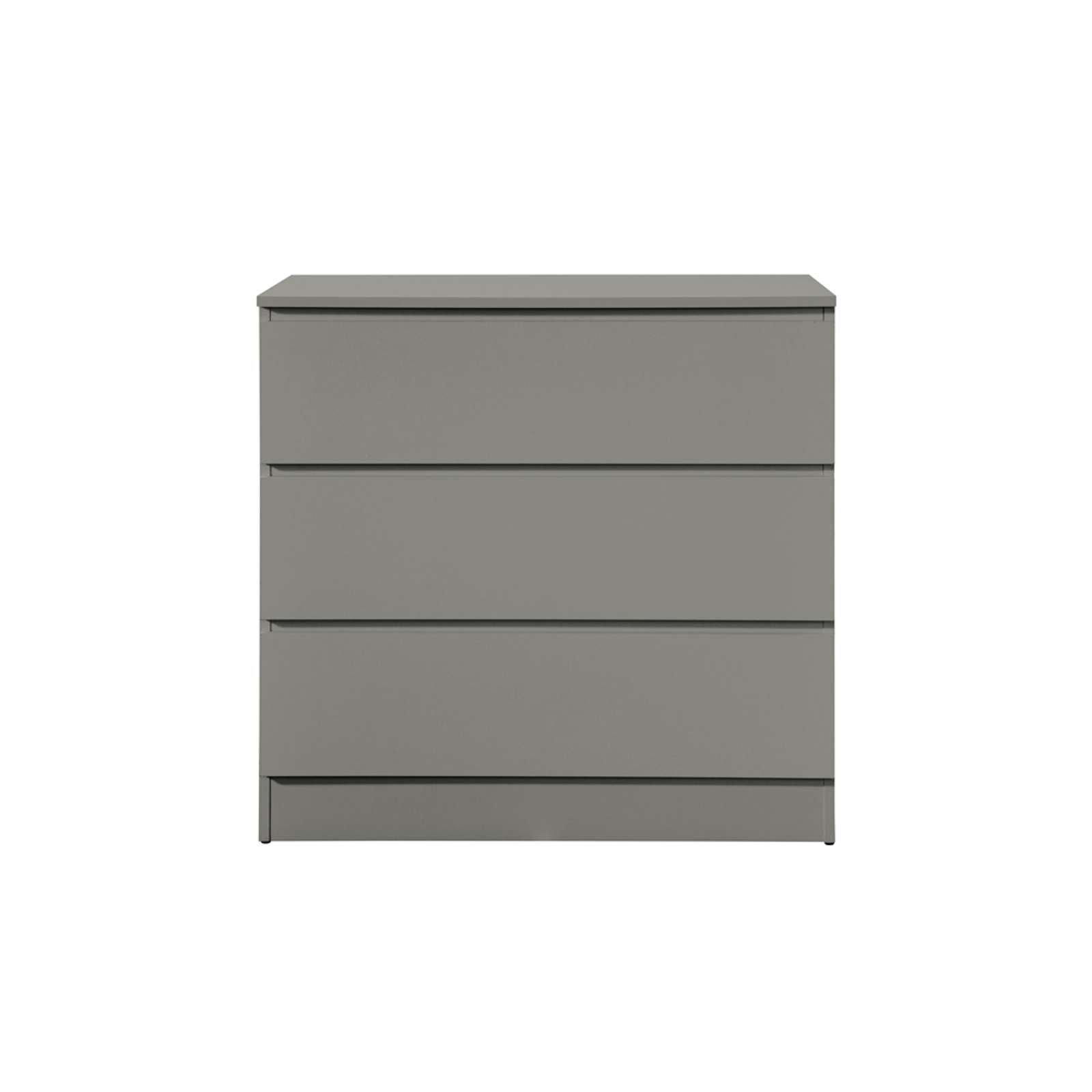 Grey - Birlea - Oslo 3 Drawer Chest - 7