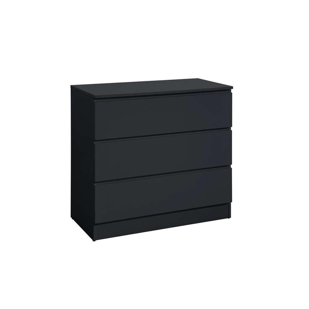 Black - Birlea - Oslo 3 Drawer Chest - 3
