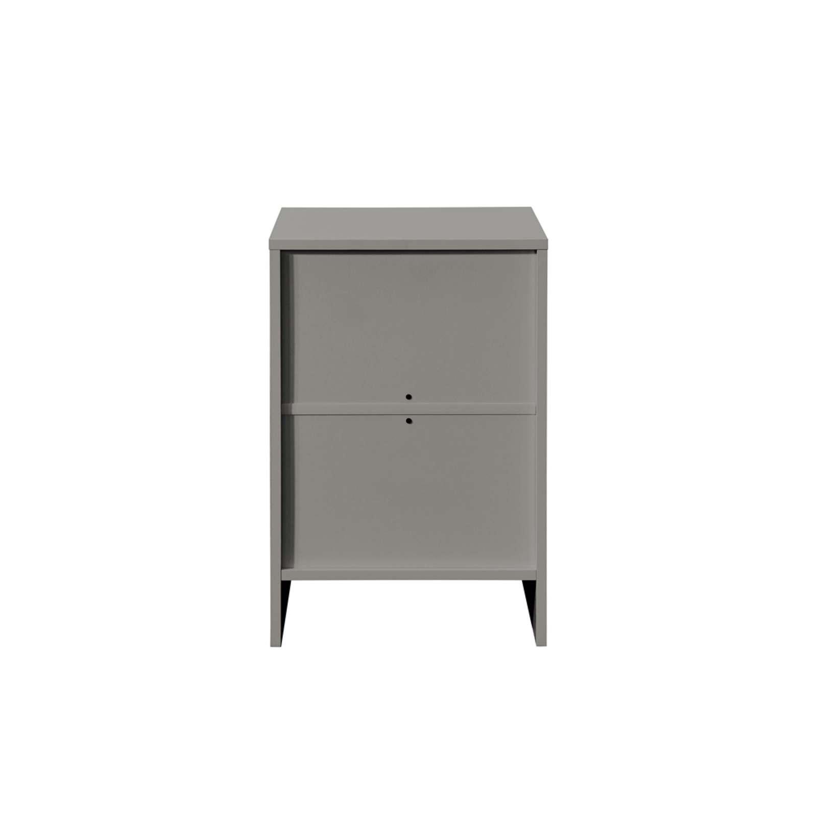 Grey - Birlea - Oslo 3 Drawer Bedside - 4