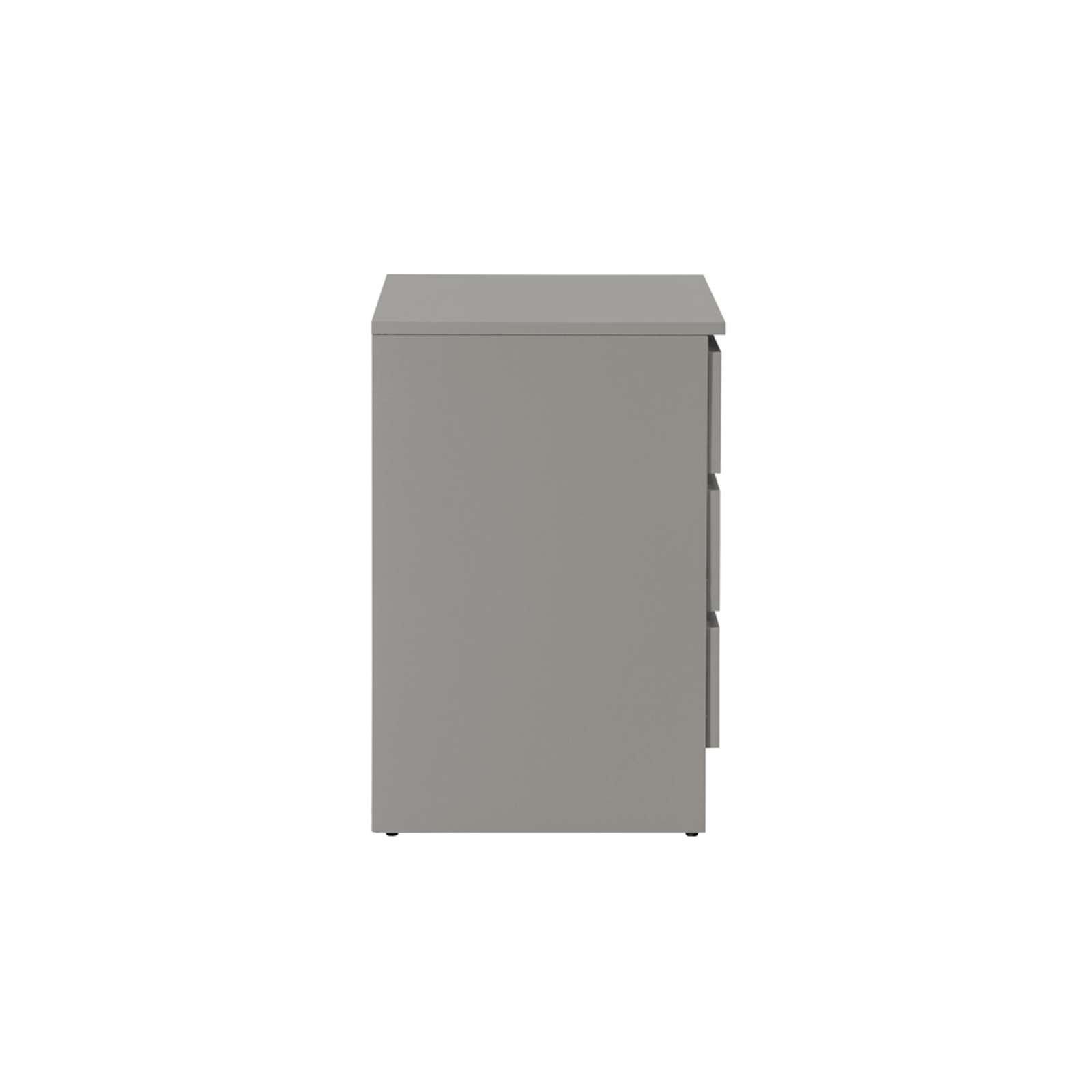 Grey - Birlea - Oslo 3 Drawer Bedside - 6