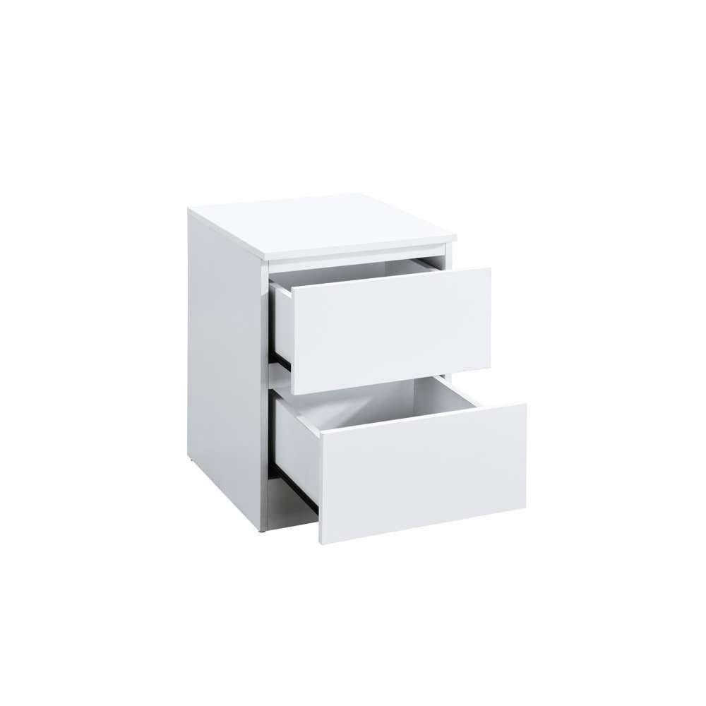 White - Birlea - Oslo 2 Drawer Bedside Table - 4