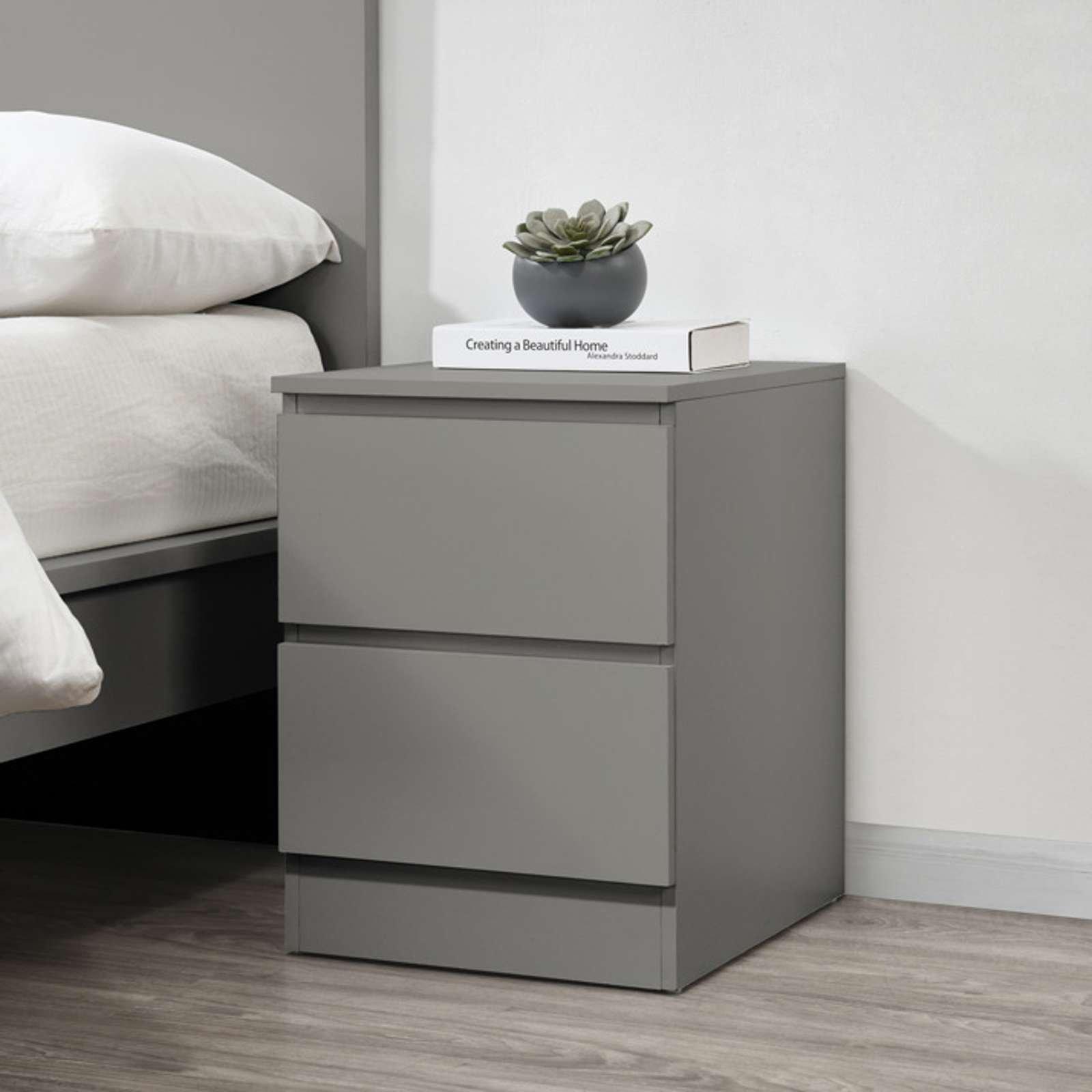 Birlea  Oslo 2 Drawer Bedside - Grey