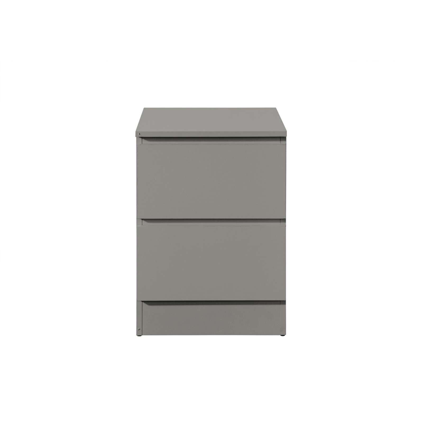 Grey - Birlea - Oslo 2 Drawer Bedside Table - 4