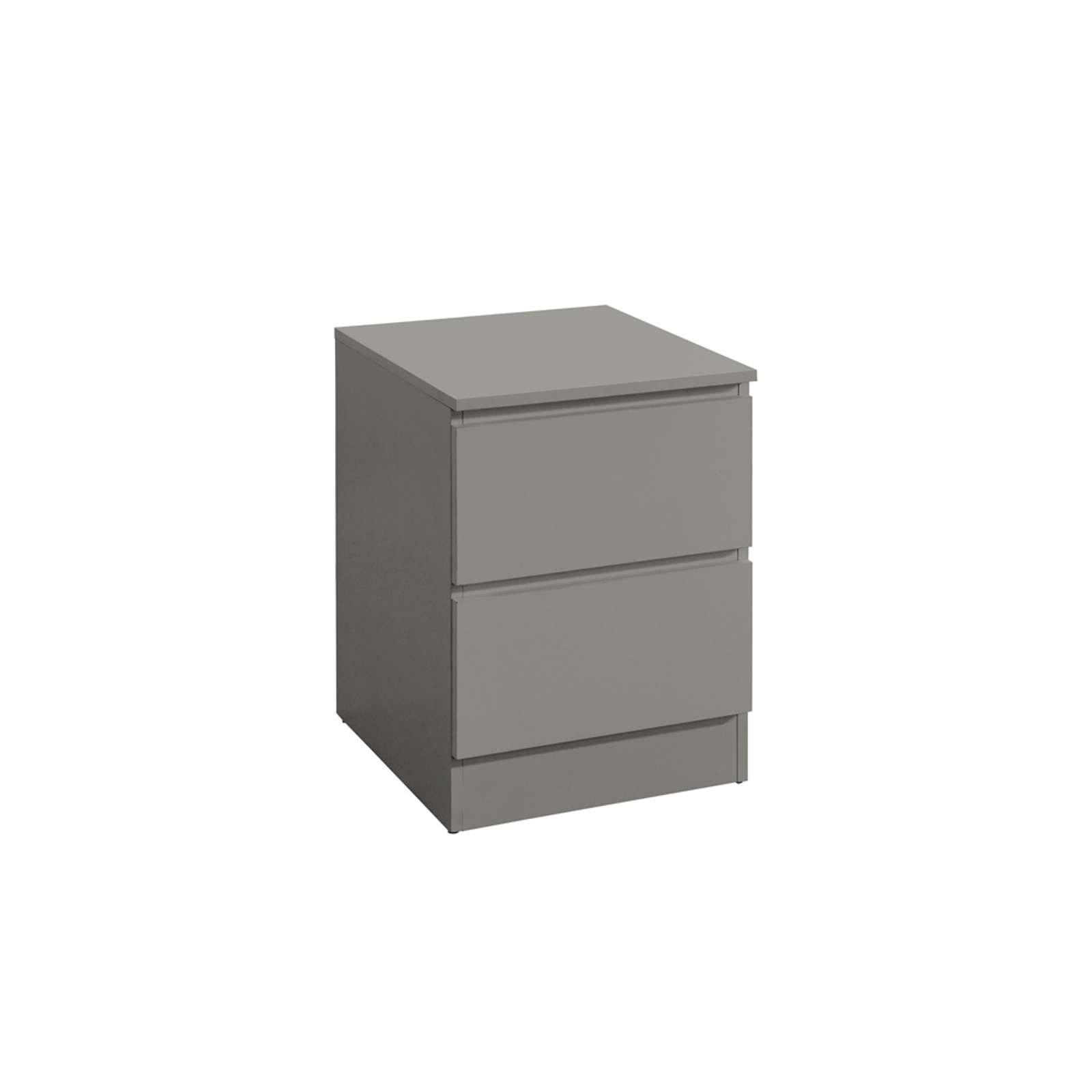 Grey - Birlea - Oslo 2 Drawer Bedside Table - 5