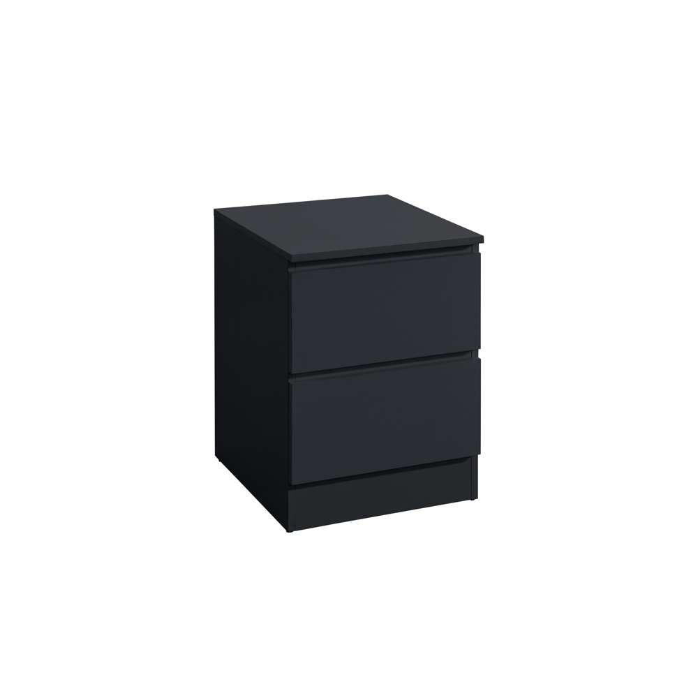 Black - Birlea - Oslo 2 Drawer Bedside - 4
