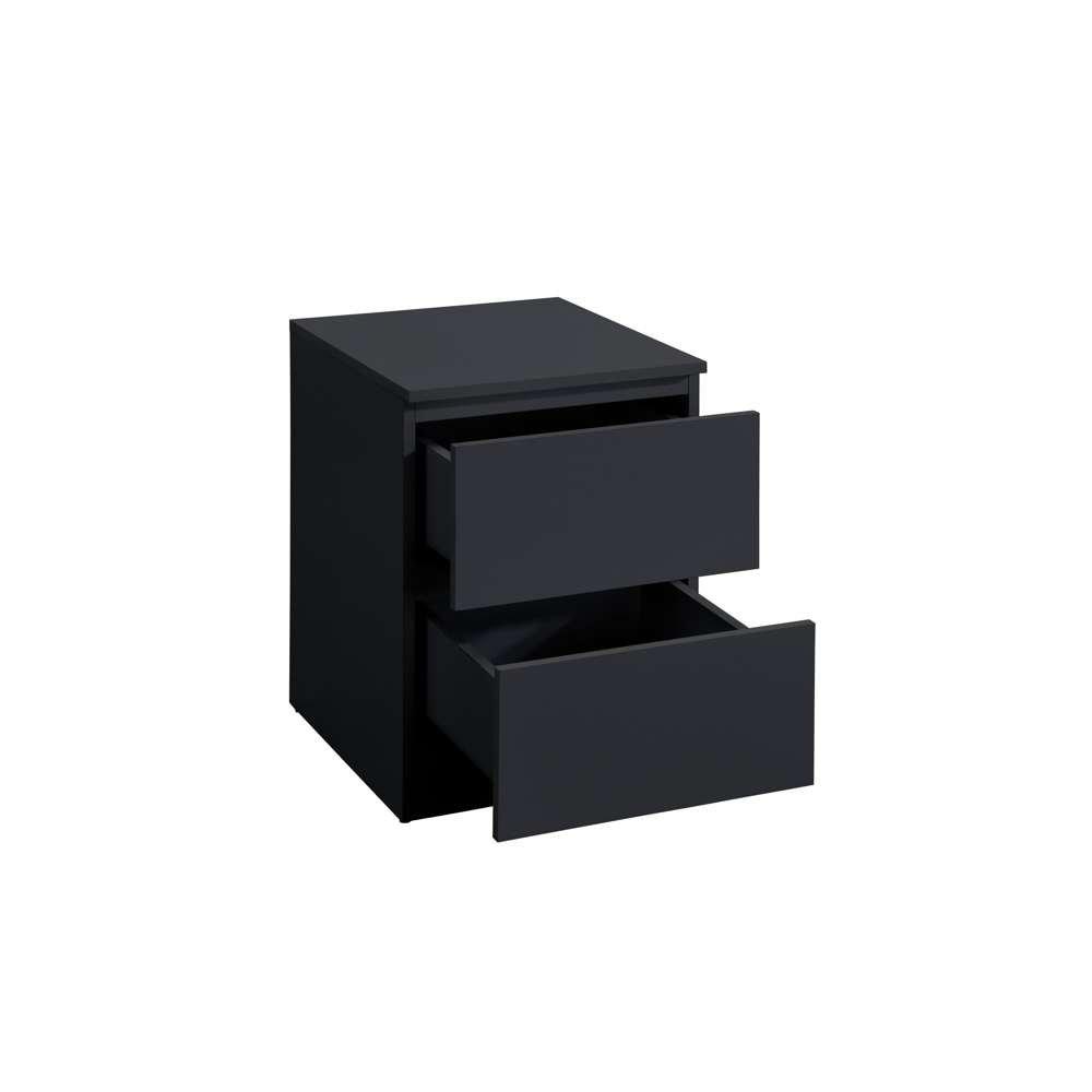 Black - Birlea - Oslo 2 Drawer Bedside - 5