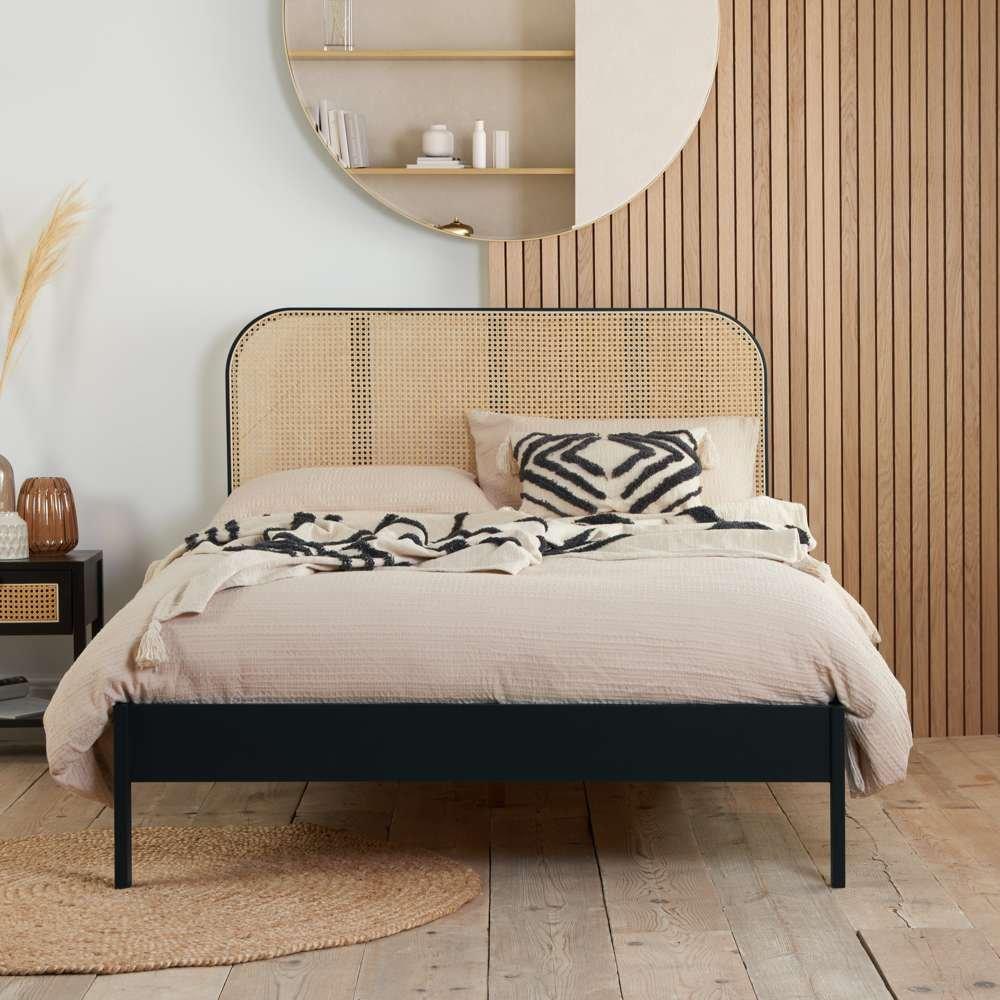 Black - Birlea - Margot Rattan Bed - 2