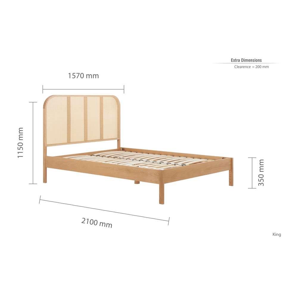 Oak - Birlea - Margot Rattan Bed - 10