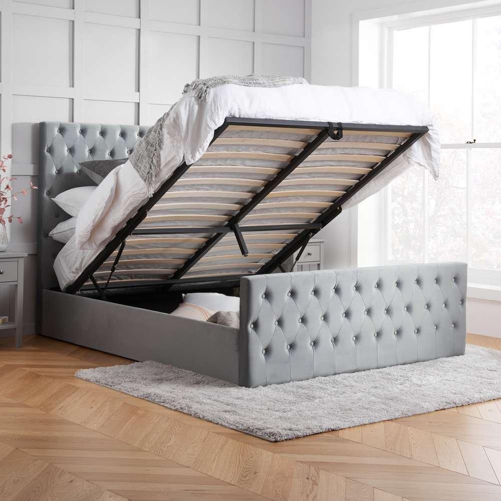 Birlea  Marquis Fabric Ottoman Bed - Grey - King