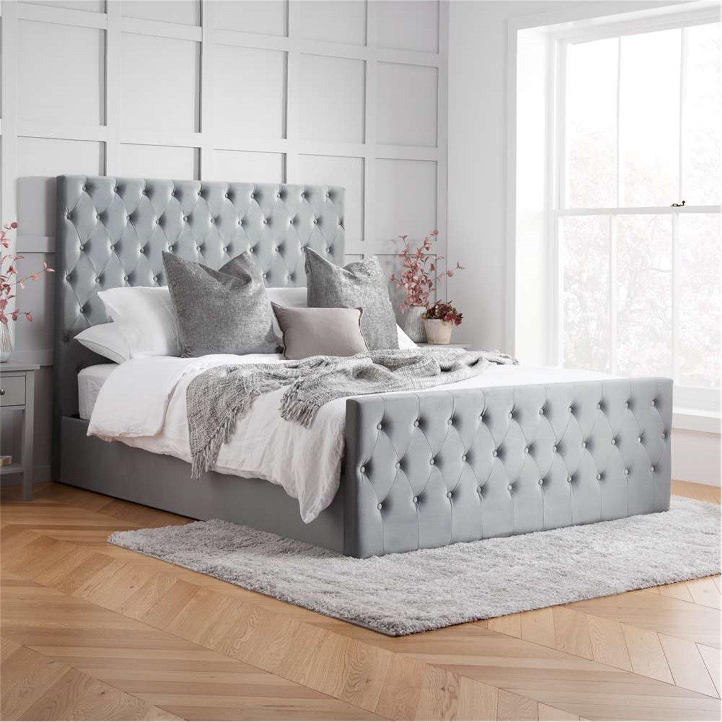 Grey - Birlea - Marquis Fabric Ottoman Bed - 1