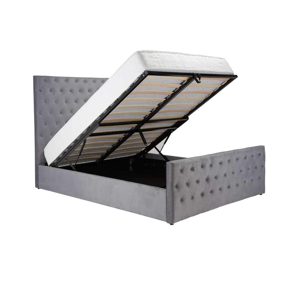 Grey - Birlea - Marquis Fabric Ottoman Bed - 8