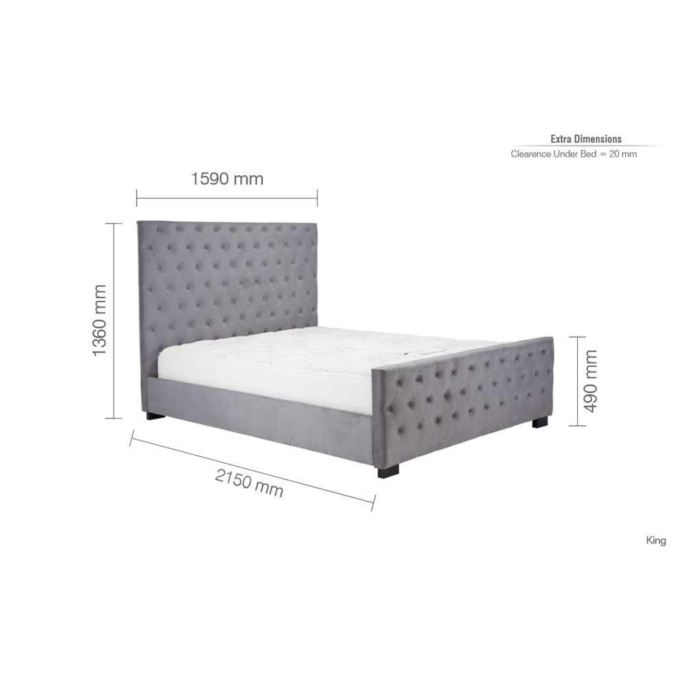 Grey - Birlea - Marquis Fabric Bed In Grey - 8