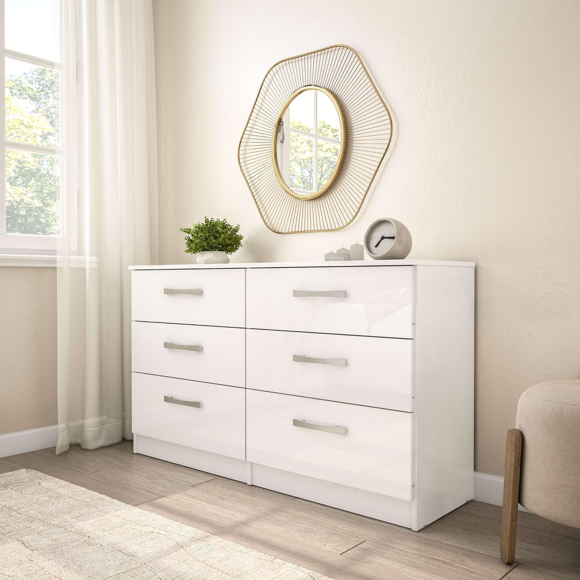 Birlea  Lynx 6 Drawer Chest - White