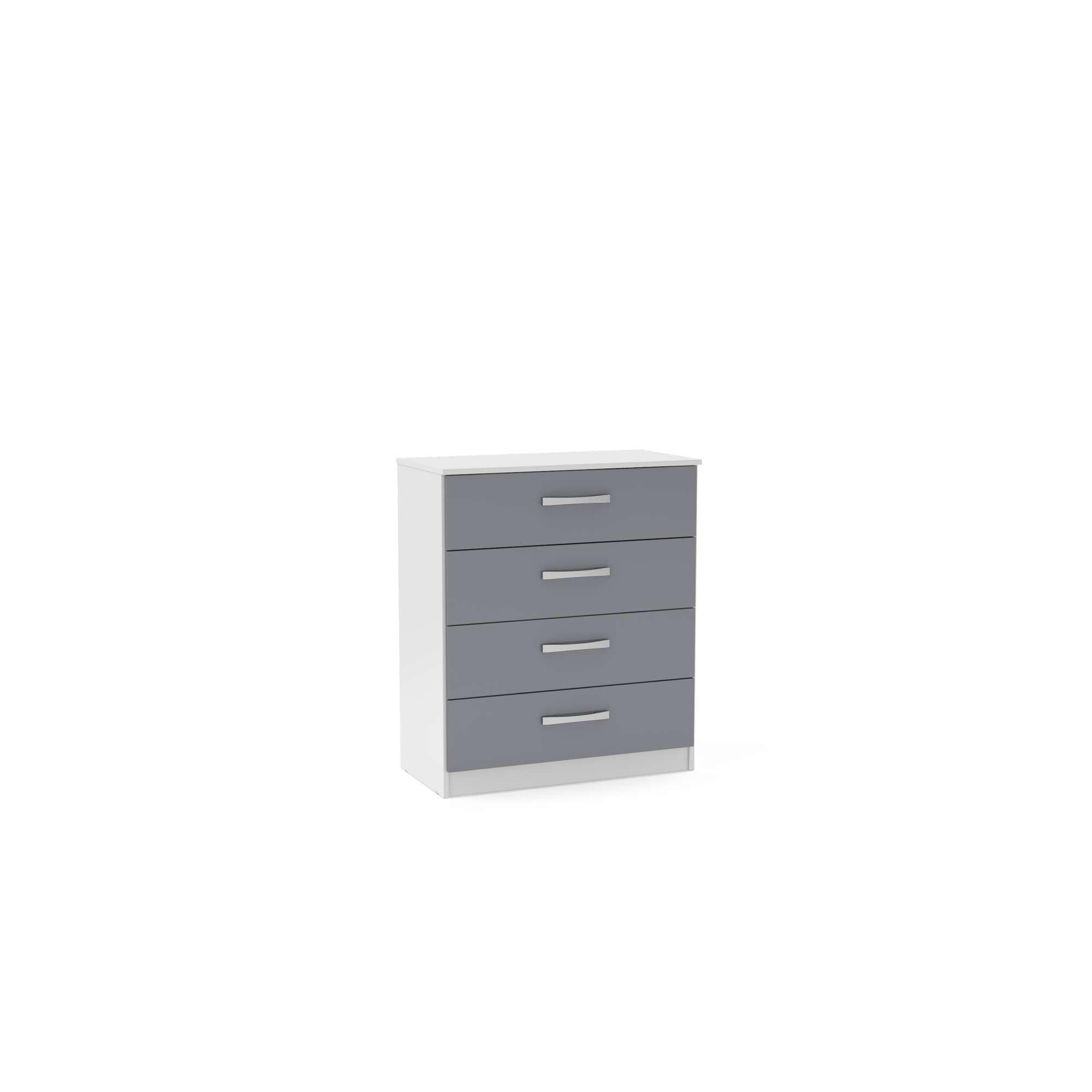 White/Grey - Birlea - Lynx 4 Drawer Chest - 2