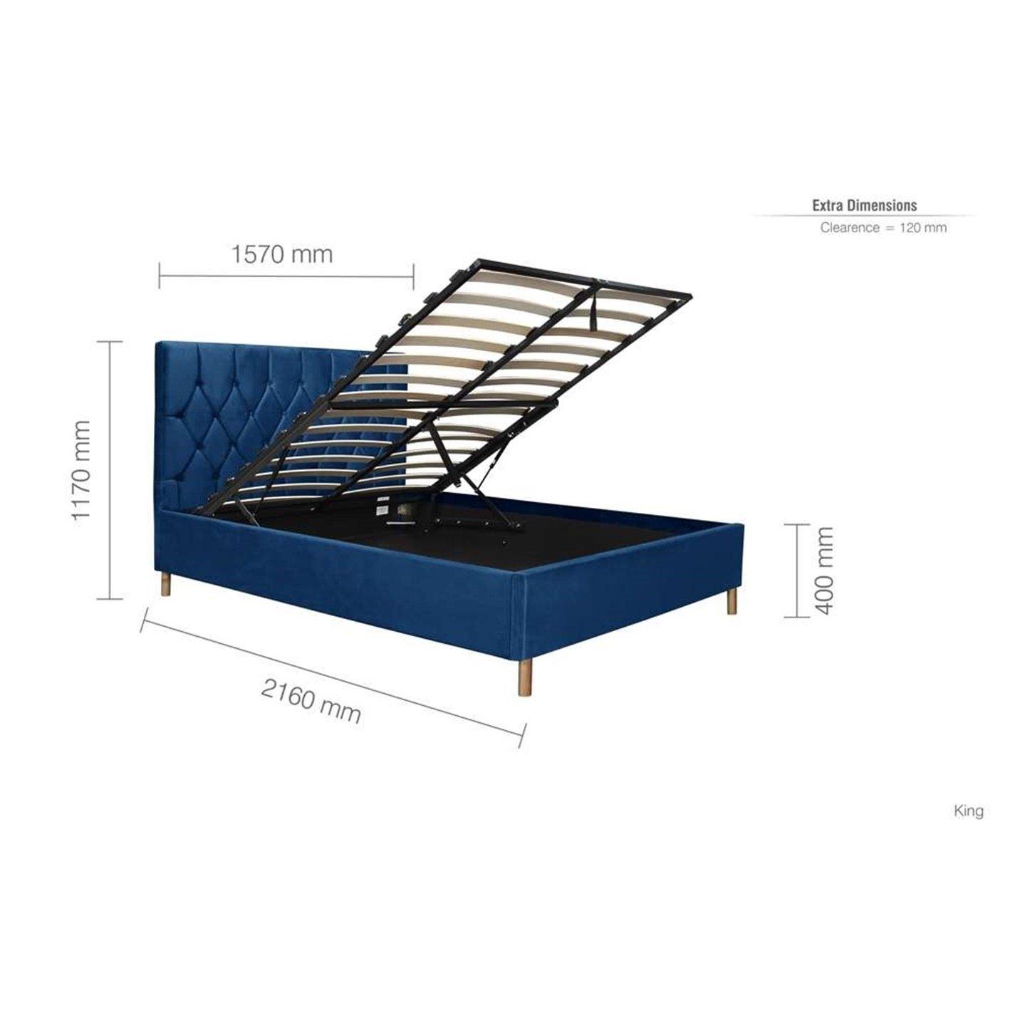 Blue - Birlea - Loxley Ottoman Bed - 12
