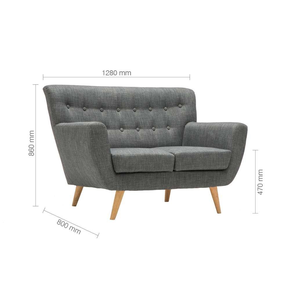 Grey - Birlea - Loft 2 Seater Sofa - 11