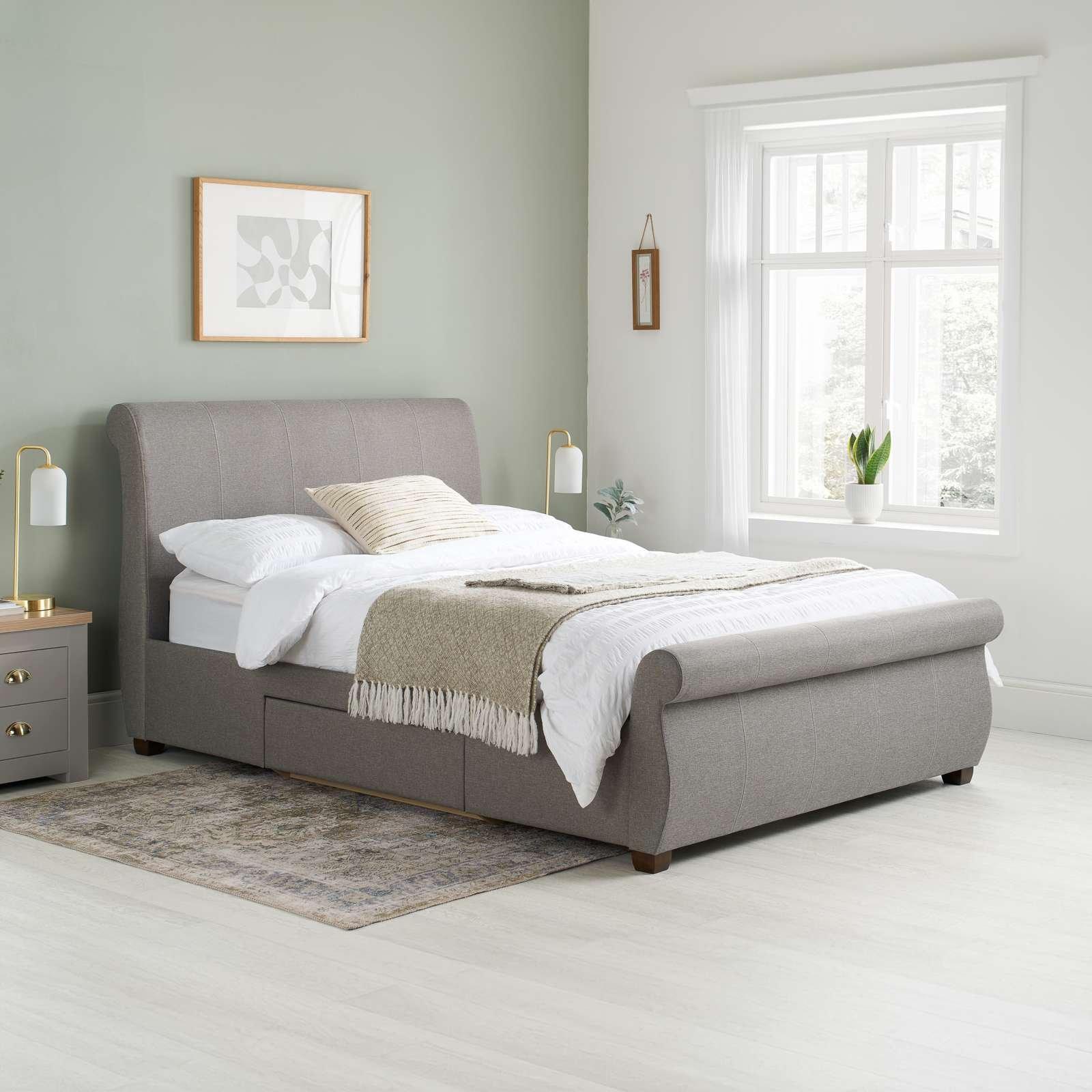 Grey - Birlea - Lancaster Fabric Bed - 1