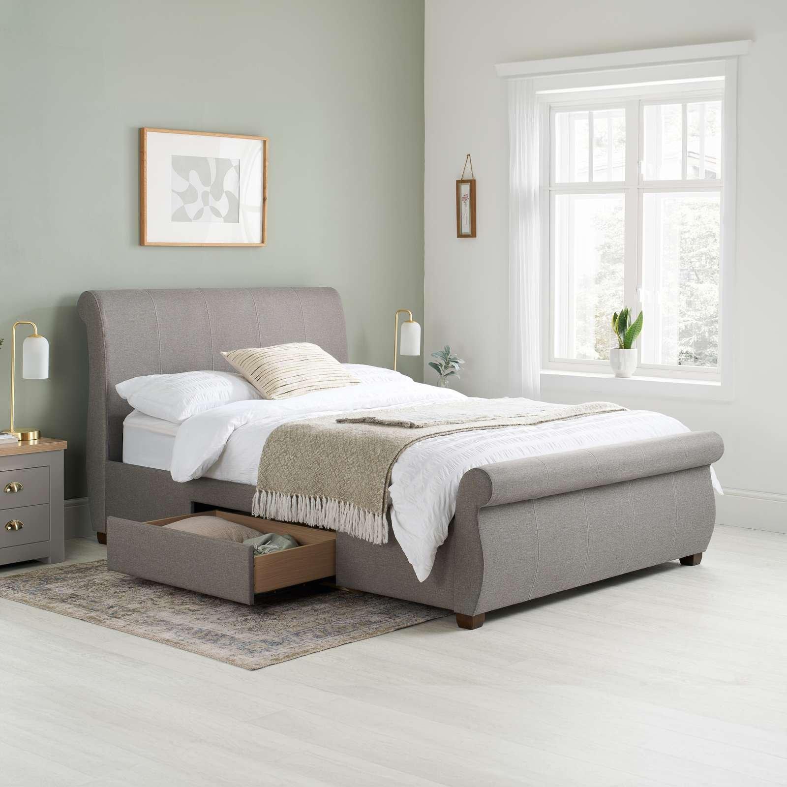 Grey - Birlea - Lancaster Fabric Bed - 2