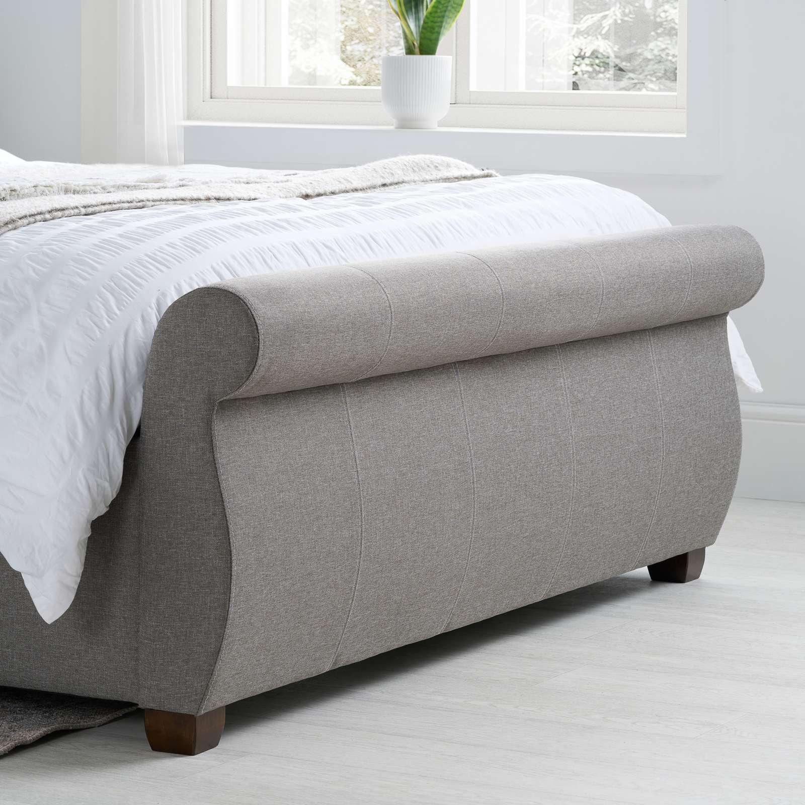 Grey - Birlea - Lancaster Fabric Bed - 6