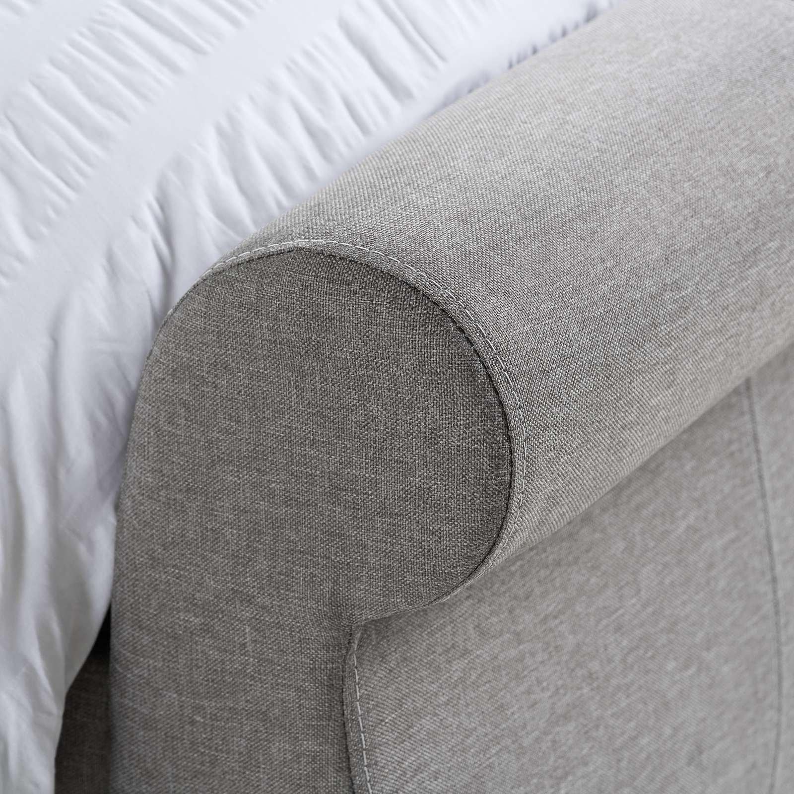 Grey - Birlea - Lancaster Fabric Bed - 7