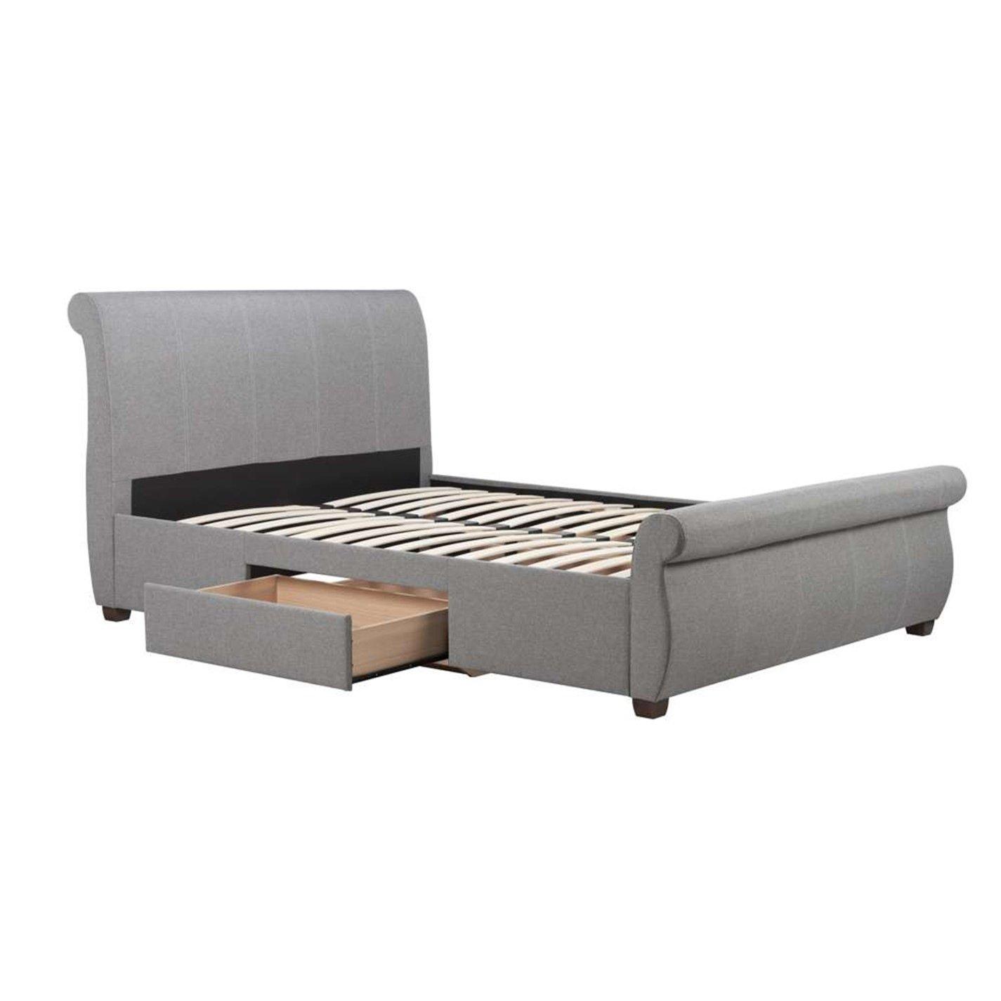 Grey - Birlea - Lancaster Fabric Bed - 10