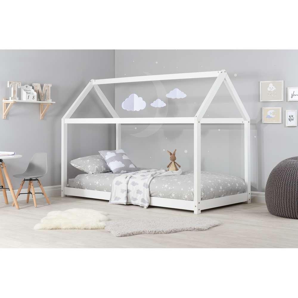 Birlea  Kids Childrens House Bed - White - Single